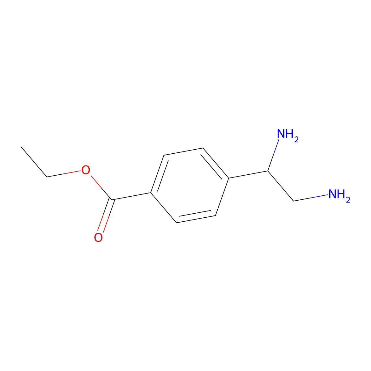 Ethyl 4-(1,2-diaminoethyl)benzoate molecular structure, CAS 1391221-61-6
