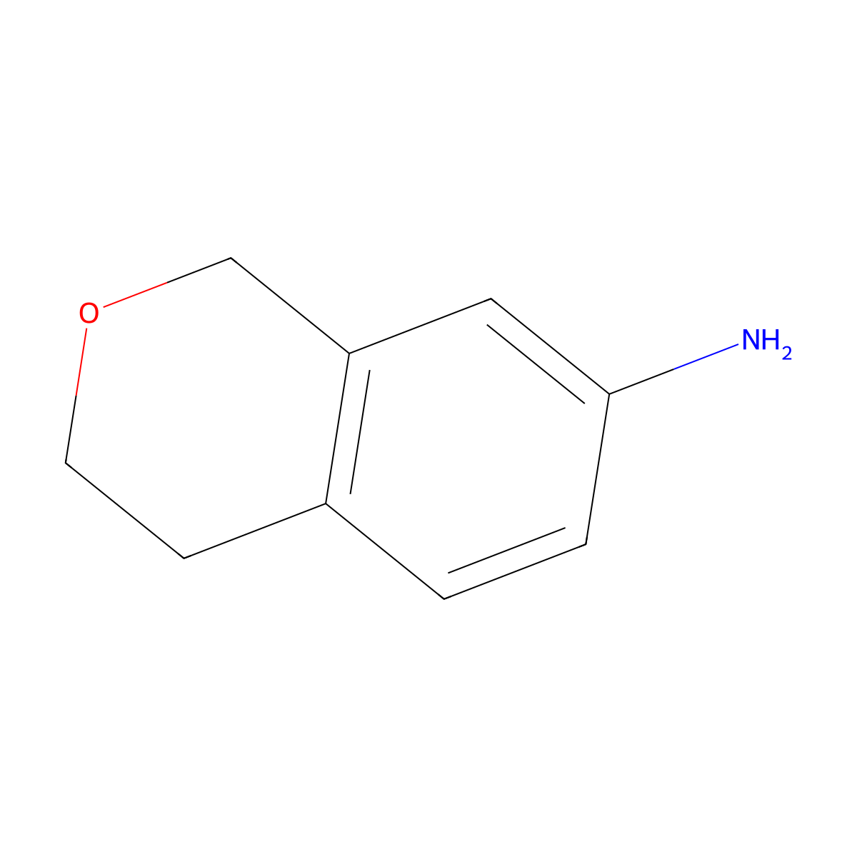 3,4-dihydro-1H-2-benzopyran-7-amine molecular structure, CAS 1391224-90-0