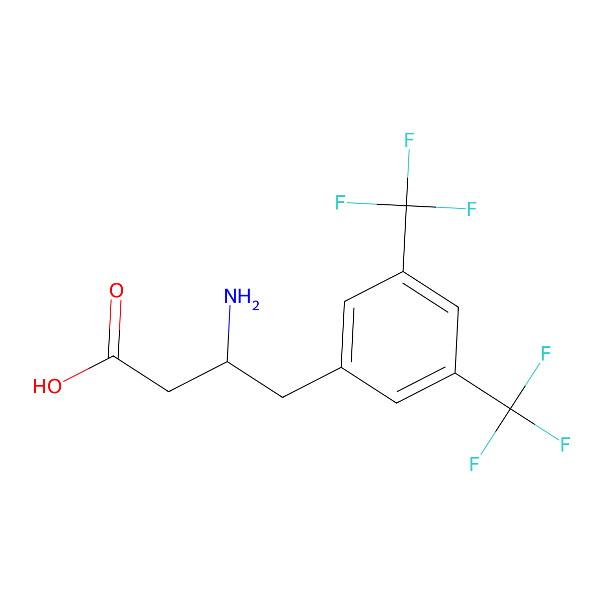 3-Amino-4-[3,5-bis(trifluoromethyl)phenyl]butyric Acid molecular structure, CAS 1391230-73-1