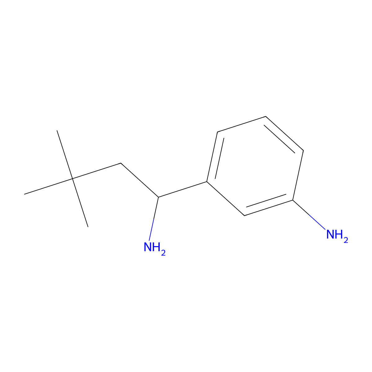 3-(1-Amino-3,3-dimethylbutyl)aniline molecular structure, CAS 1391232-40-8