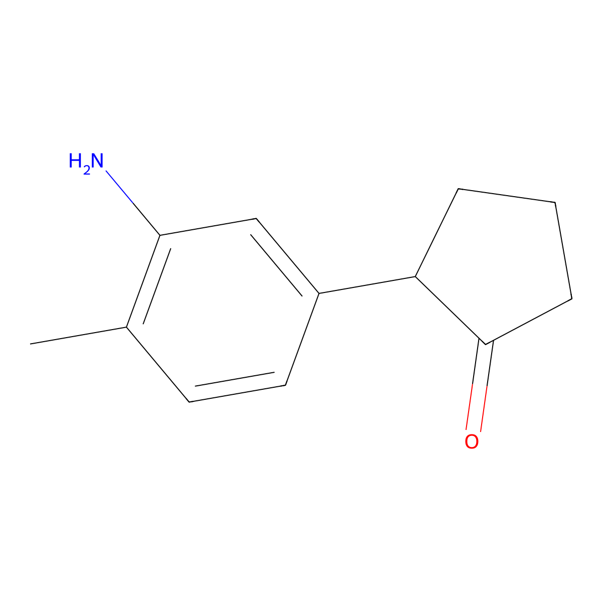 2-(3-Amino-4-methylphenyl)cyclopentan-1-one molecular structure, CAS 1391232-65-7