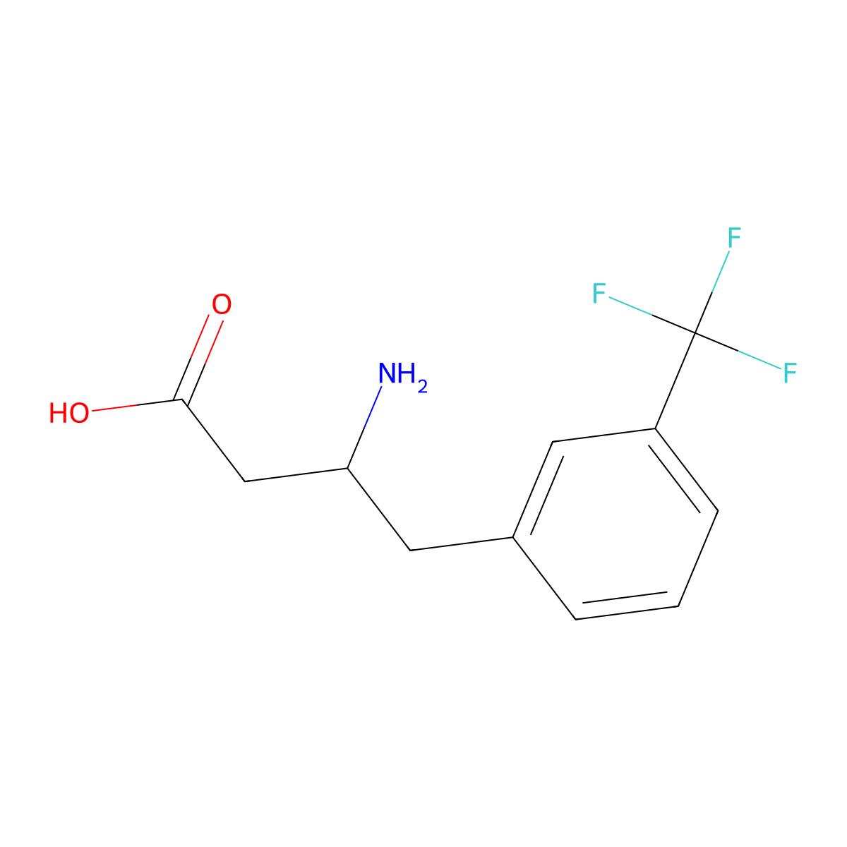 3-Amino-4-[3-(trifluoromethyl)phenyl]butyric Acid molecular structure, CAS 1391233-78-5