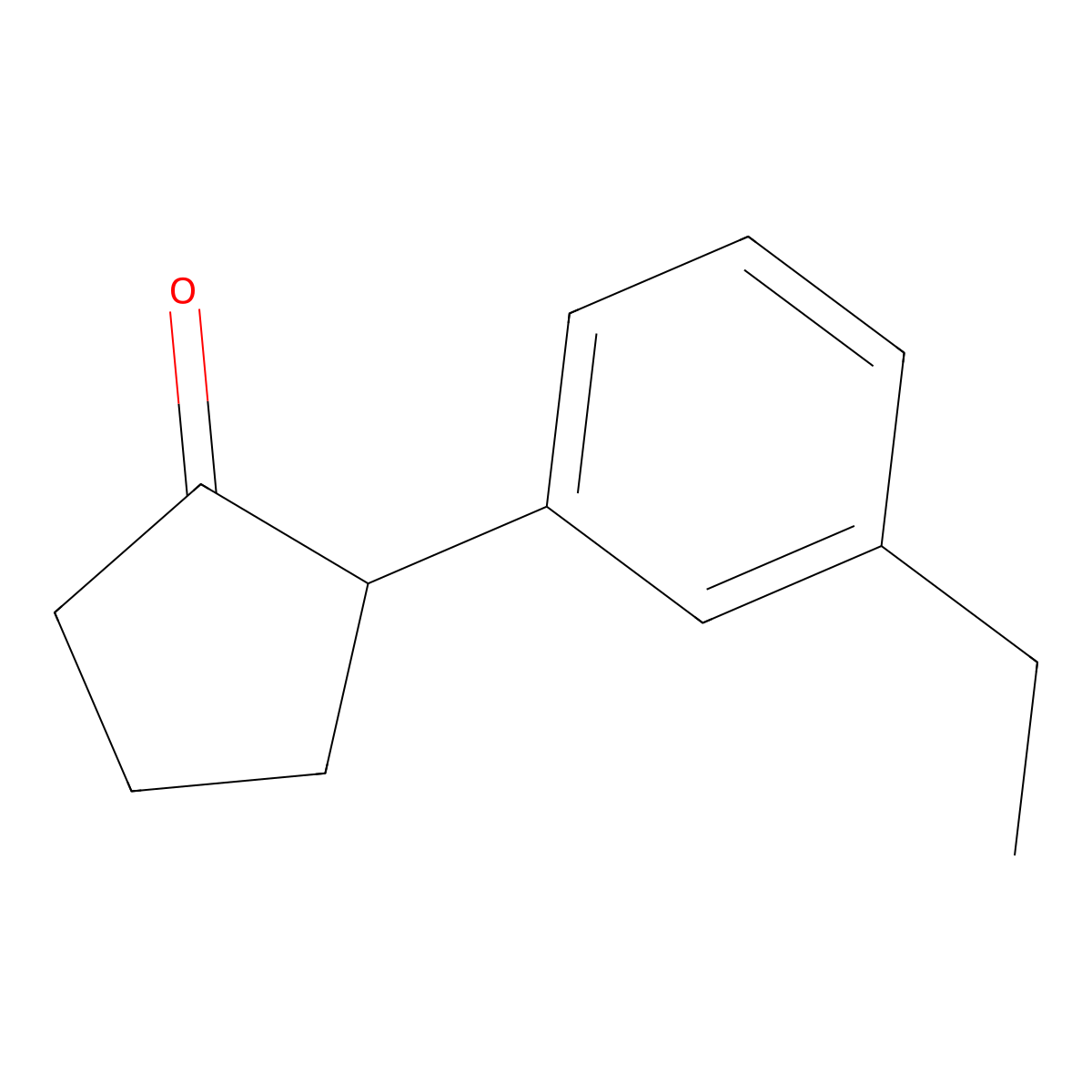 2-(3-Ethylphenyl)cyclopentan-1-one molecular structure, CAS 1391237-86-7