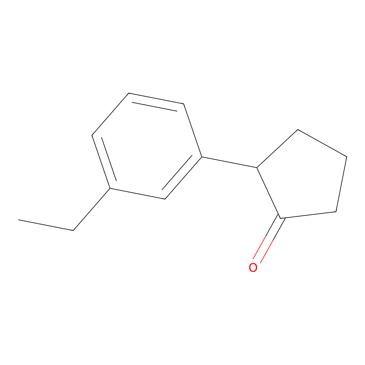 2-(3-Ethylphenyl)cyclopentan-1-one molecular structure, CAS 1391237-86-7
