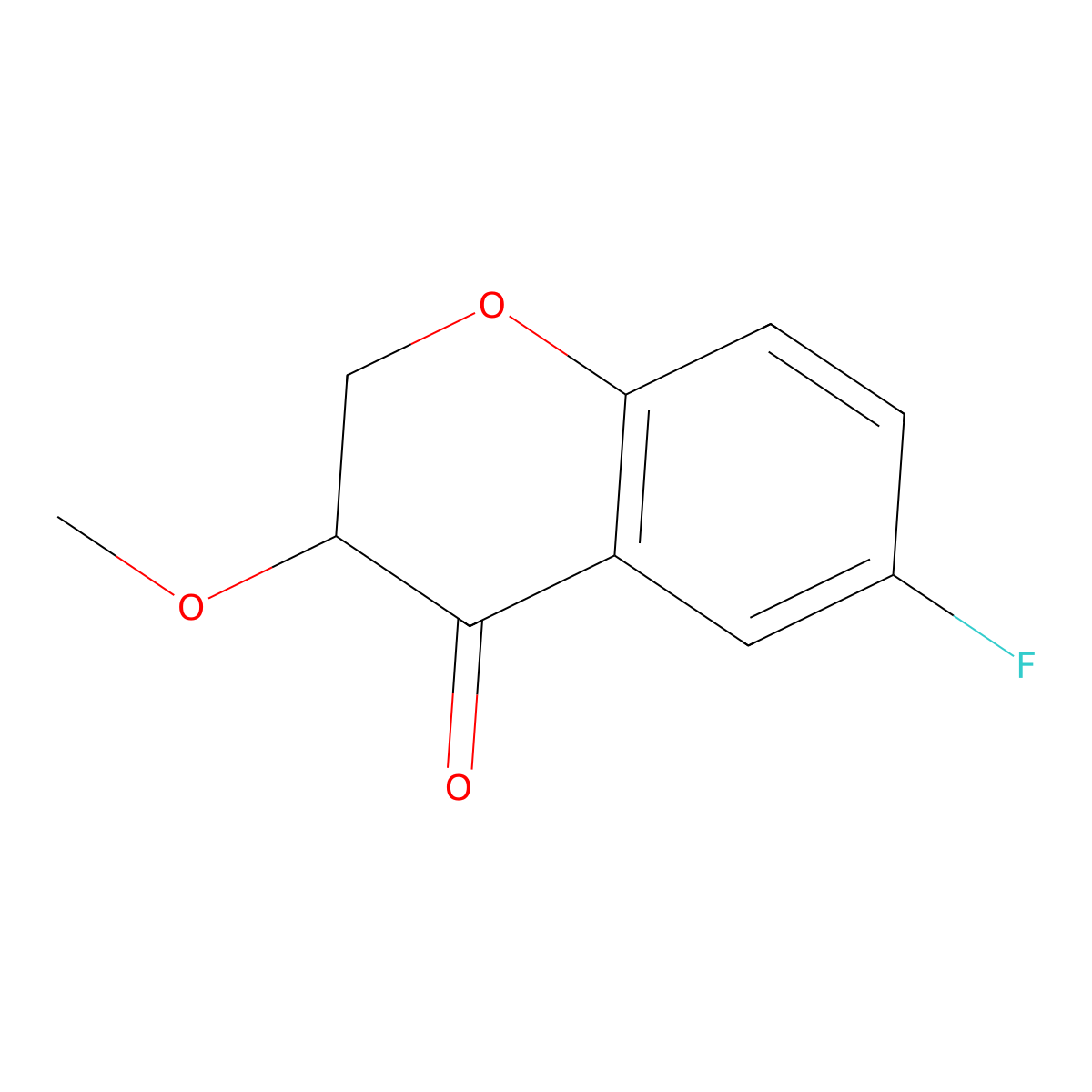 6-Fluoro-3-methoxy-3,4-dihydro-2H-1-benzopyran-4-one molecular structure, CAS 1391238-39-3