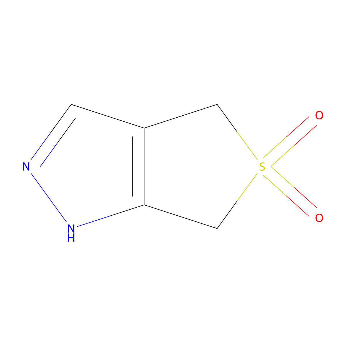 4,6-Dihydro-1H-thieno[3,4-c]pyrazole 5,5-dioxide molecular structure, CAS 139124-98-4