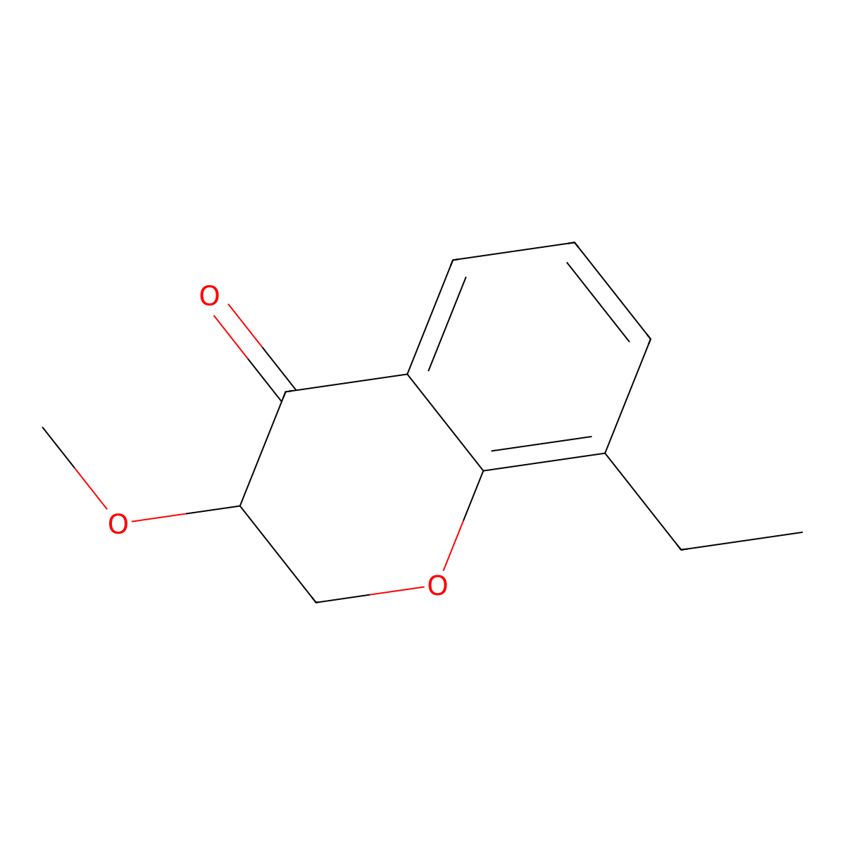 8-Ethyl-3-methoxy-3,4-dihydro-2H-1-benzopyran-4-one molecular structure, CAS 1391246-46-0