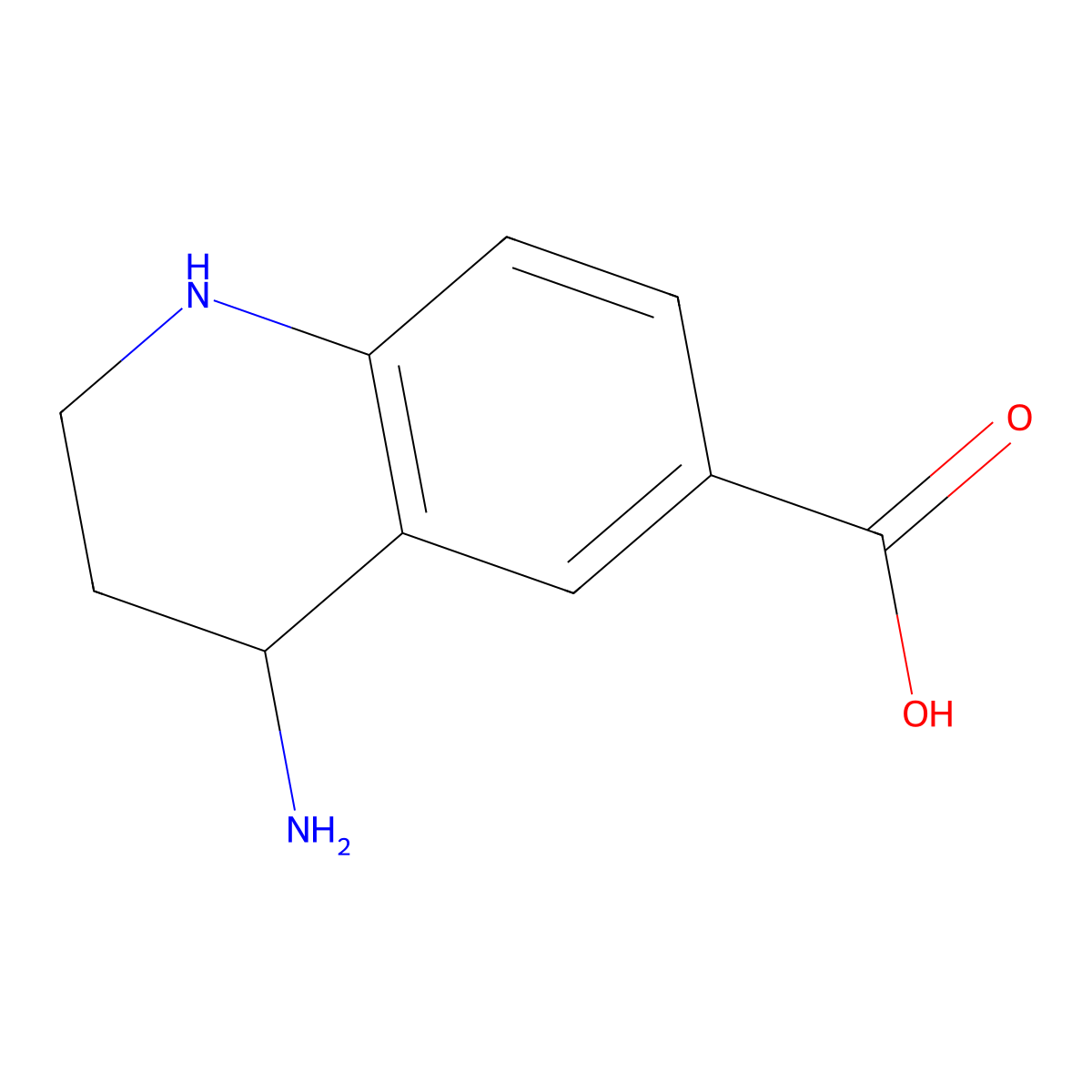 4-Amino-1,2,3,4-tetrahydroquinoline-6-carboxylic acid molecular structure, CAS 1391248-93-3