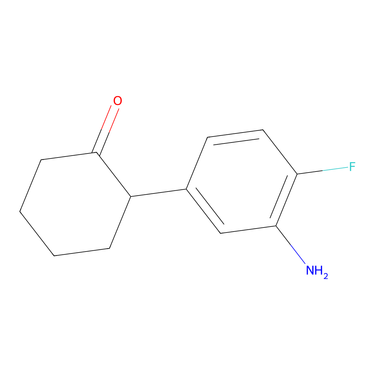 2-(3-Amino-4-fluorophenyl)cyclohexan-1-one molecular structure, CAS 1391258-31-3
