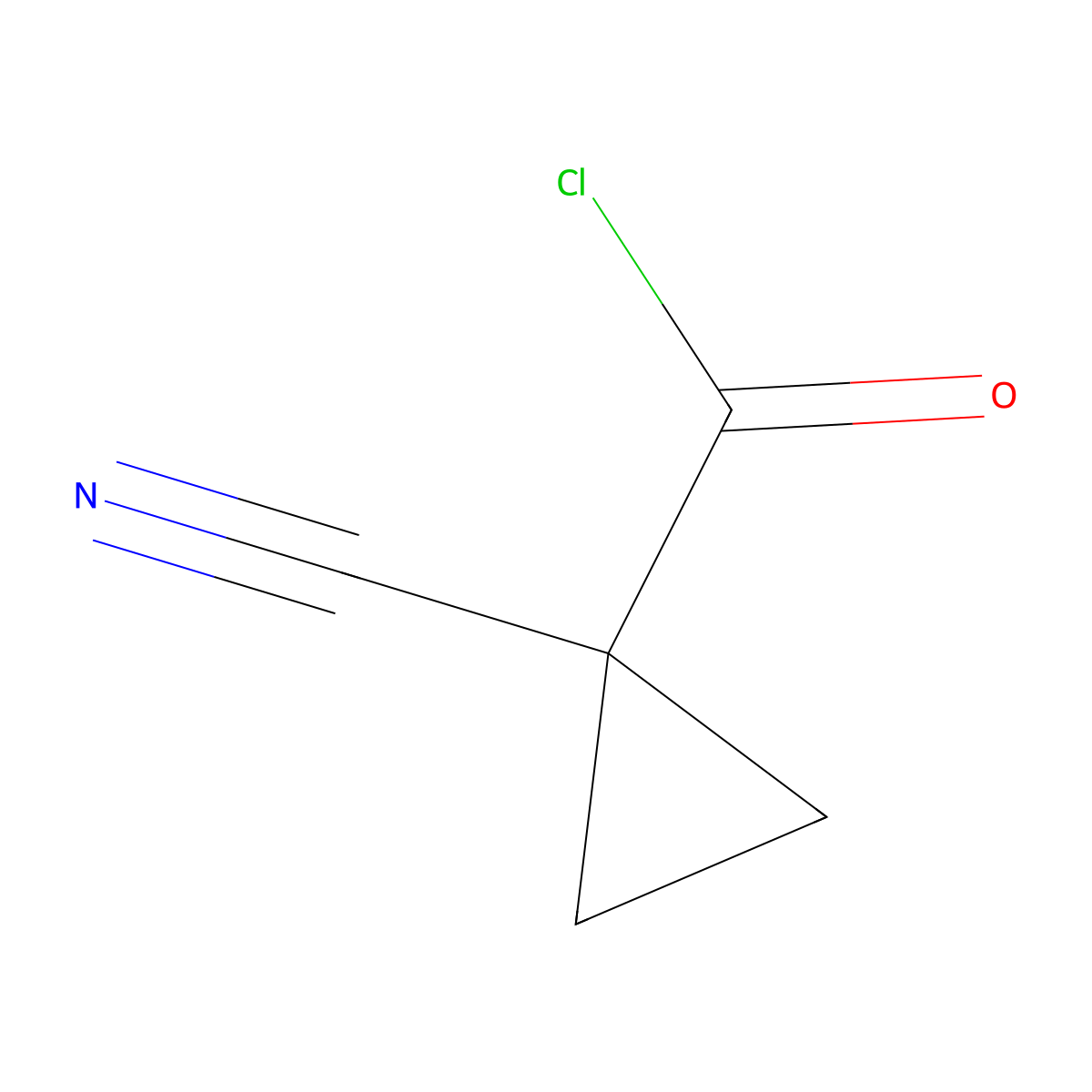 1-Cyanocyclopropane-1-carbonyl chloride molecular structure, CAS 139126-42-4