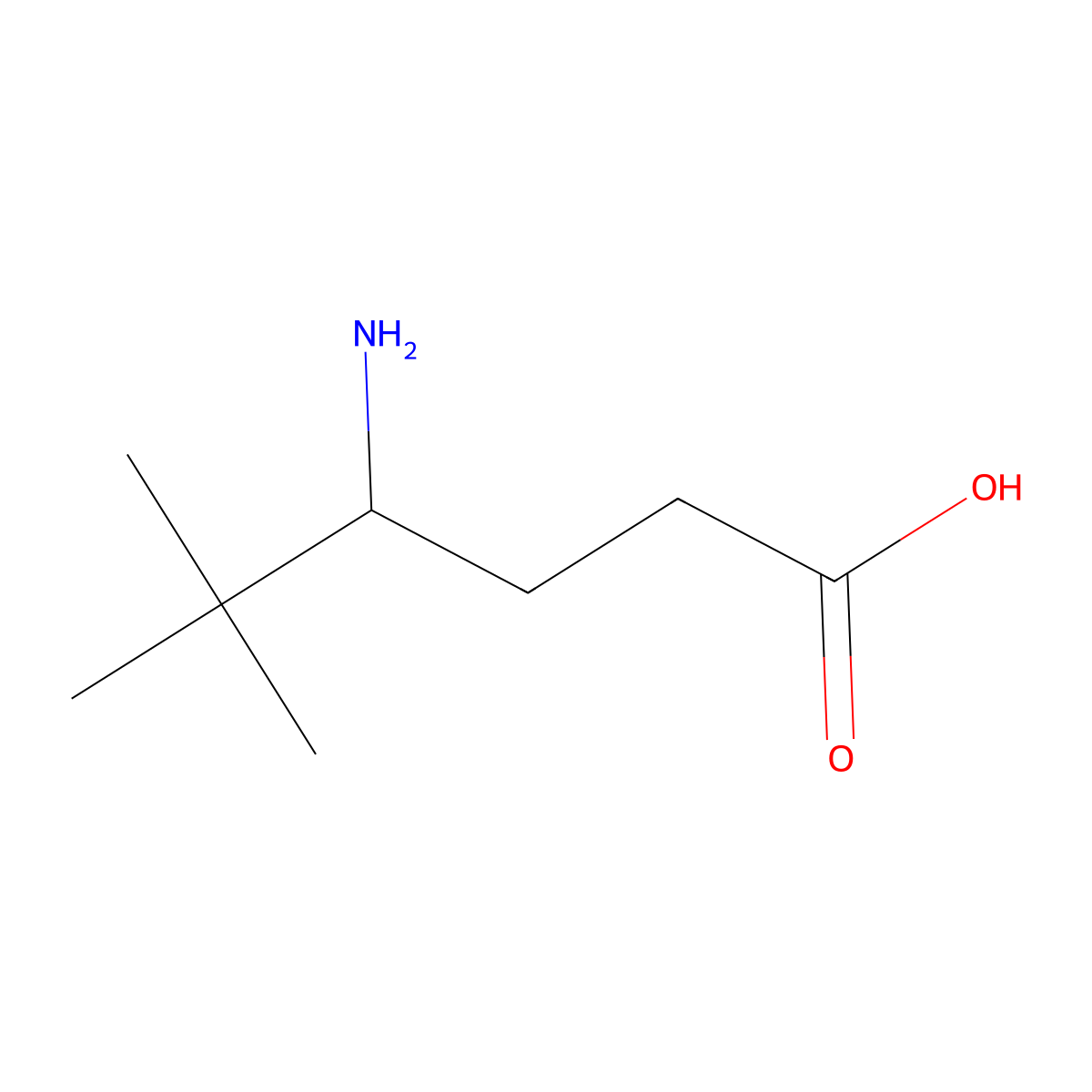 4-Amino-5,5-dimethylhexanoic acid molecular structure, CAS 1391263-47-0