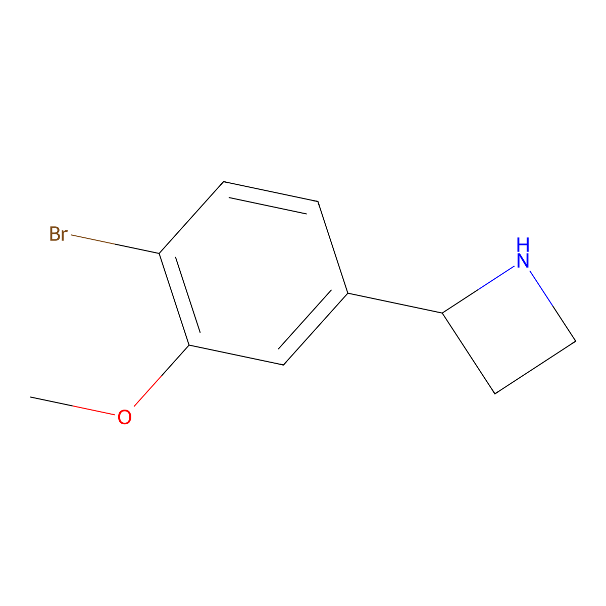 2-(4-Bromo-3-methoxyphenyl)azetidine molecular structure, CAS 1391263-63-0