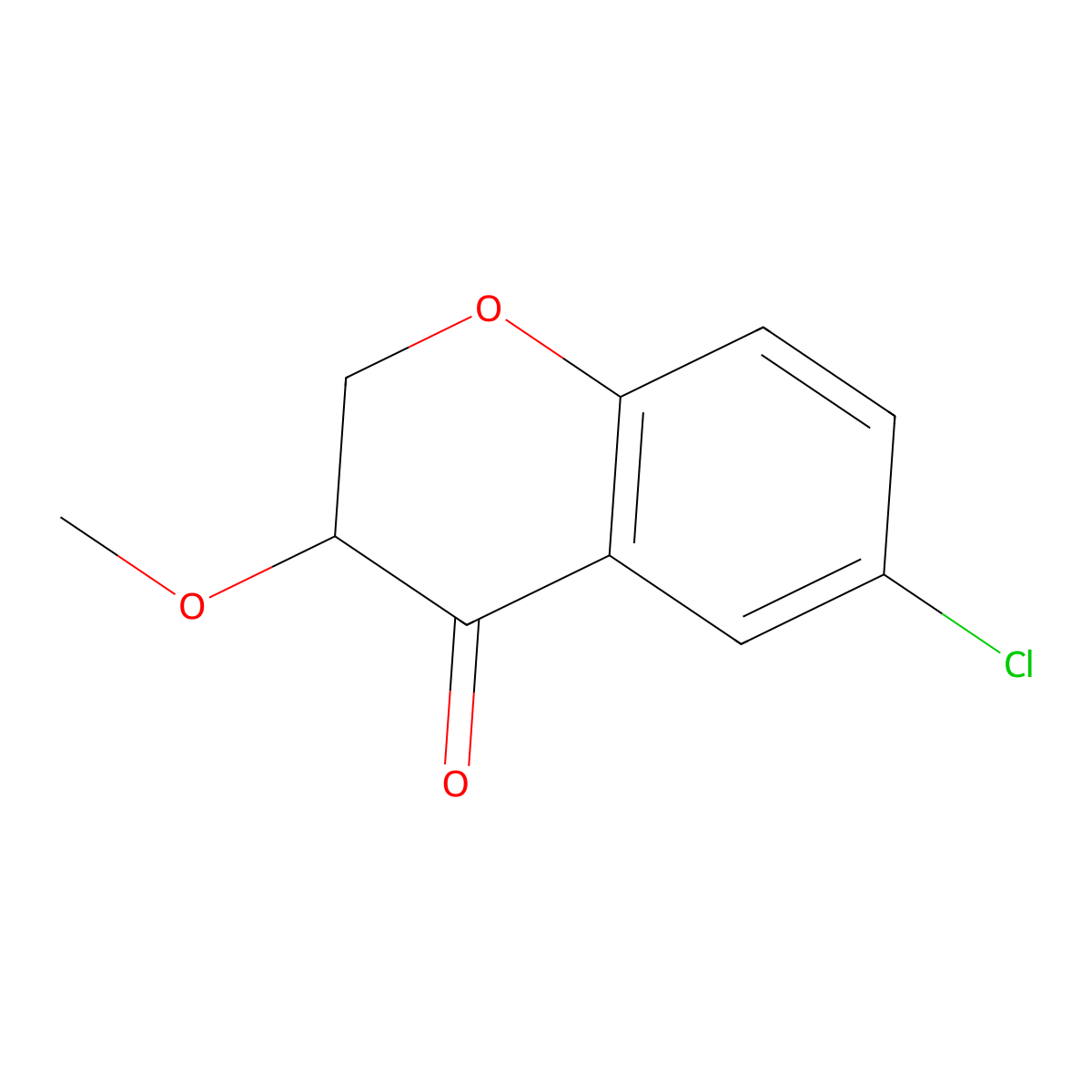 6-Chloro-3-methoxy-3,4-dihydro-2H-1-benzopyran-4-one molecular structure, CAS 1391264-20-2