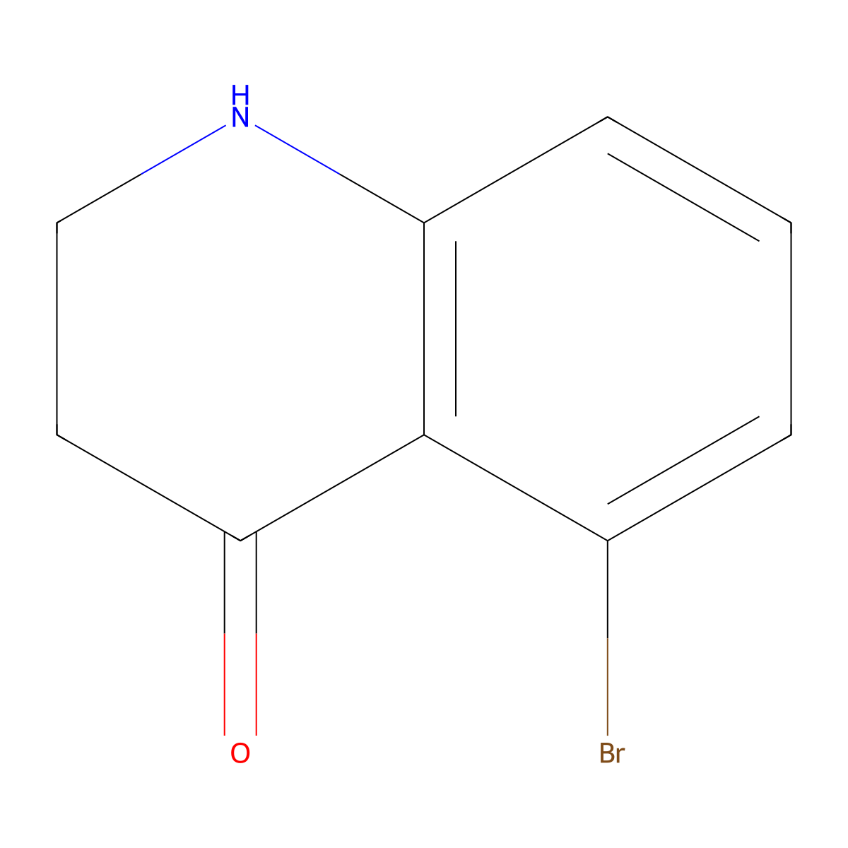 5-Bromo-2,3-dihydroquinolin-4(1H)-one molecular structure, CAS 1391268-61-3