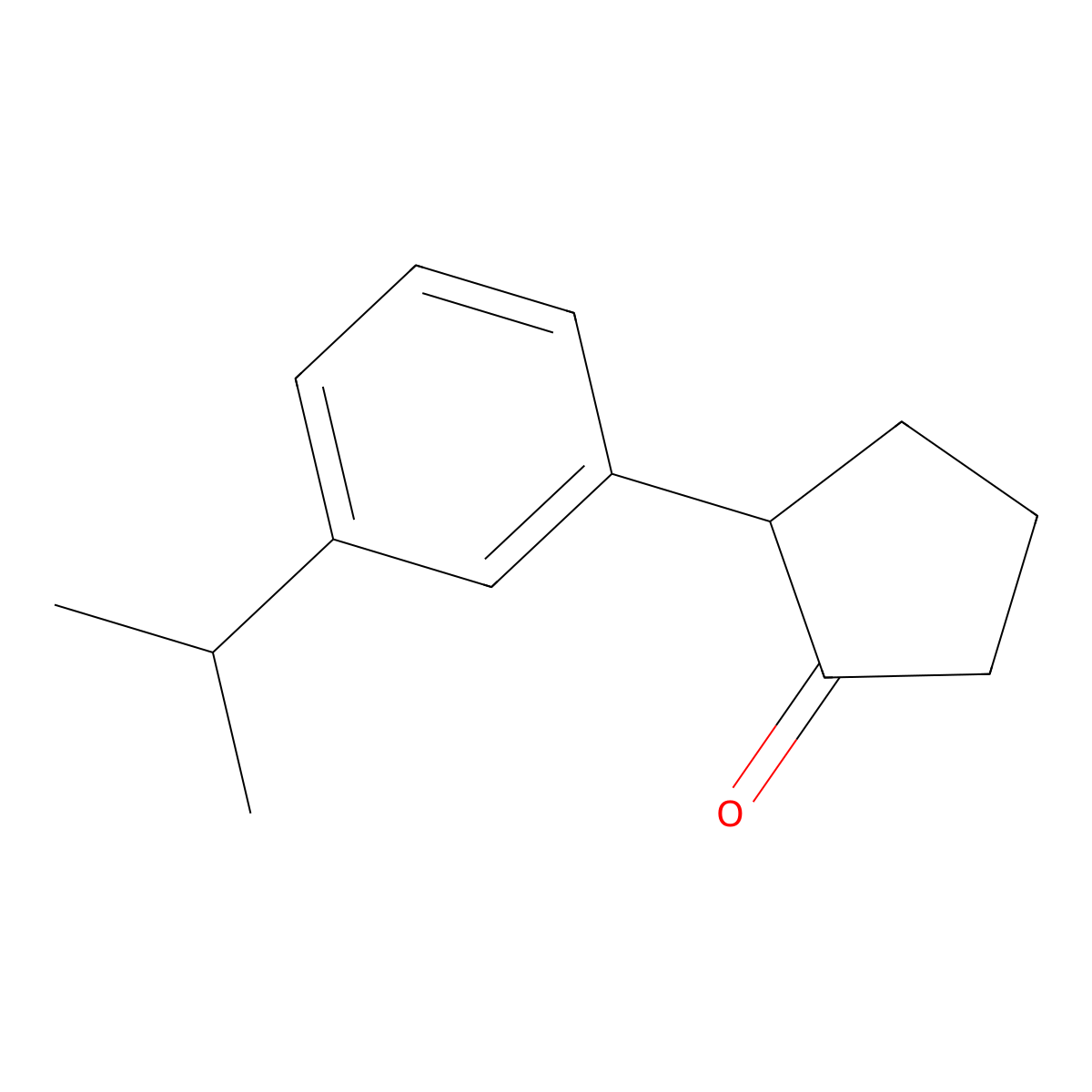 2-[3-(Propan-2-yl)phenyl]cyclopentan-1-one molecular structure, CAS 1391270-65-7