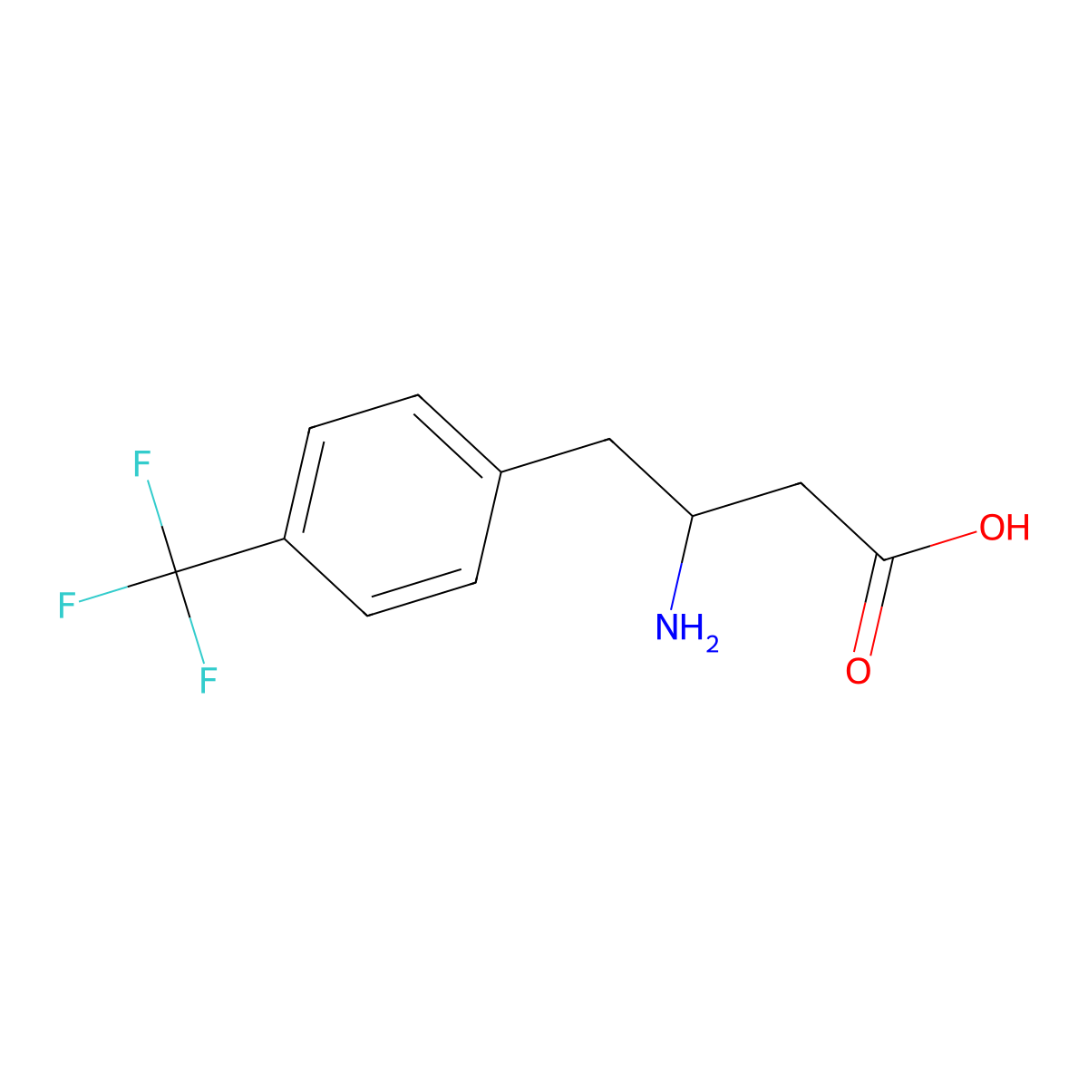 3-Amino-4-[4-(trifluoromethyl)phenyl]butyric Acid molecular structure, CAS 1391274-41-1