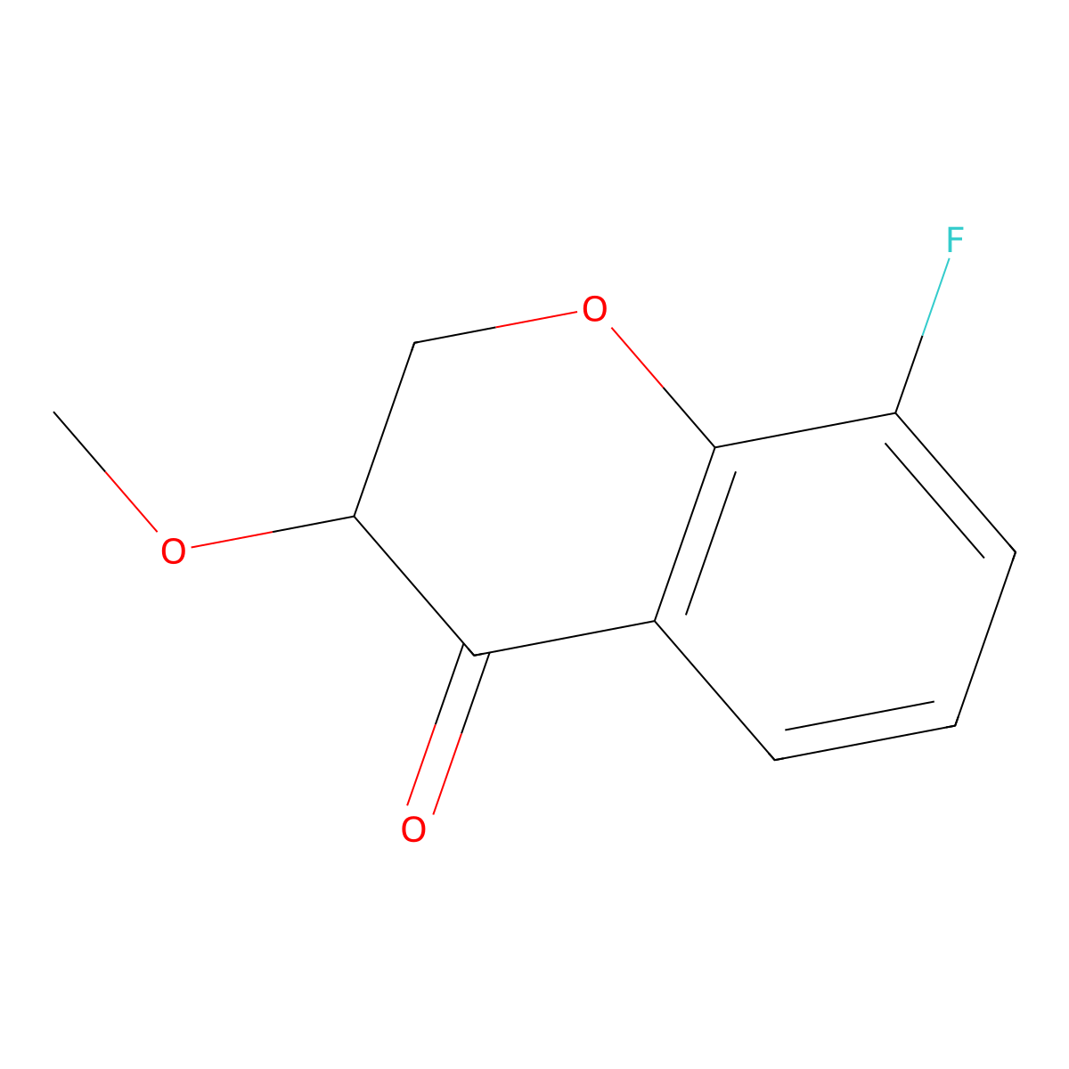 8-Fluoro-3-methoxy-3,4-dihydro-2H-1-benzopyran-4-one molecular structure, CAS 1391276-54-2