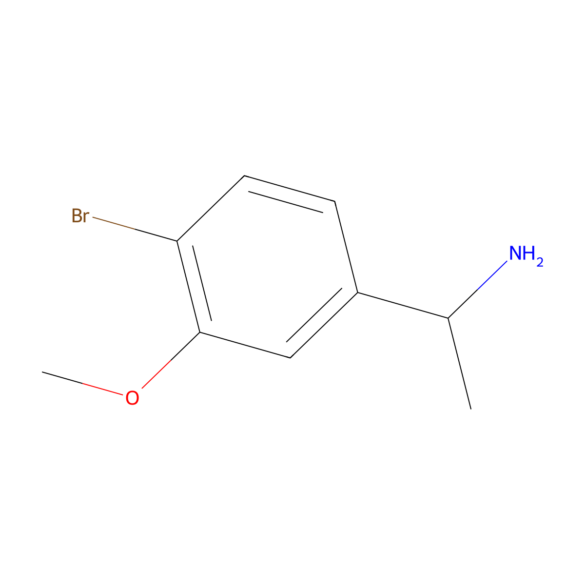 1-(4-Bromo-3-methoxyphenyl)ethan-1-amine molecular structure, CAS 1391279-71-2