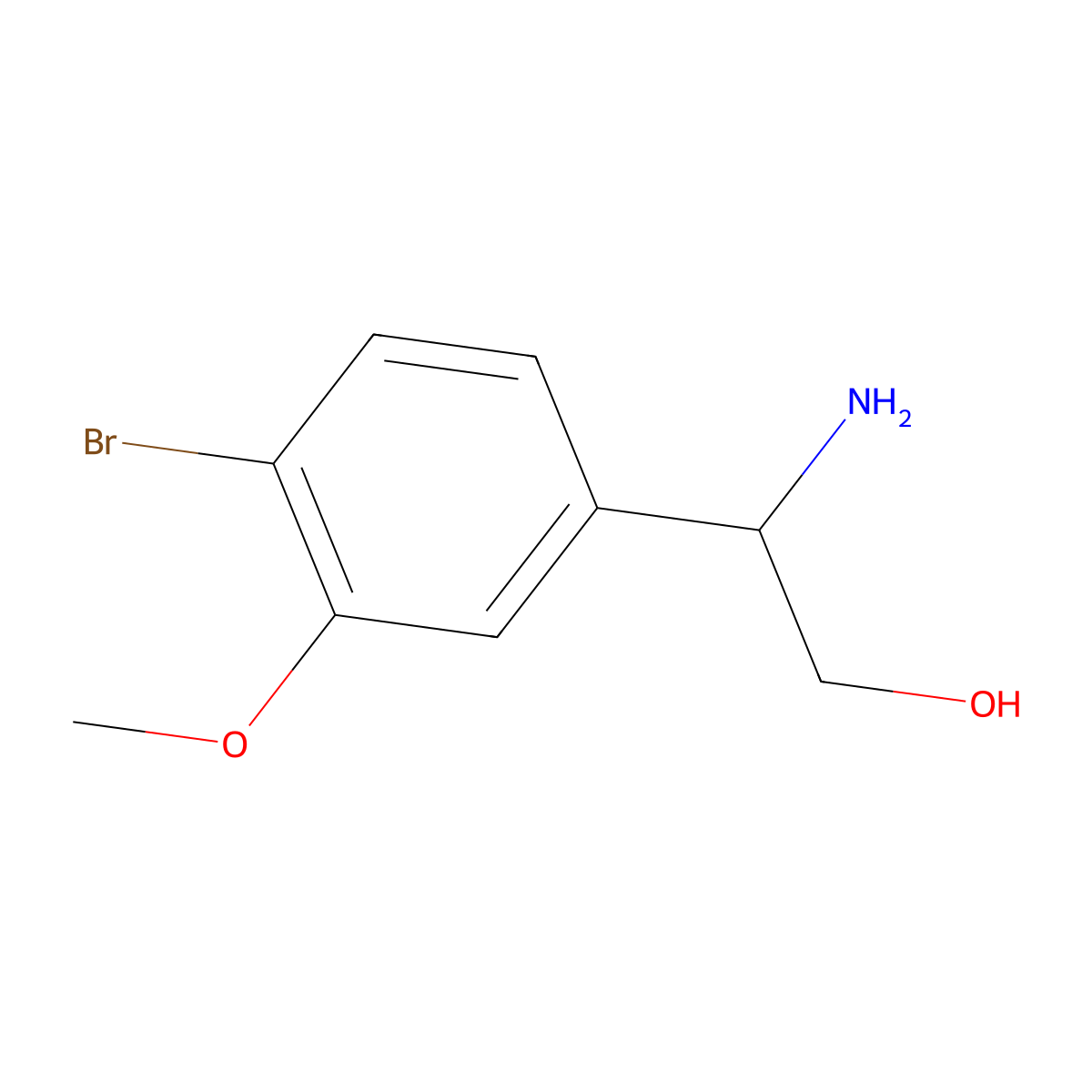 2-Amino-2-(4-bromo-3-methoxyphenyl)ethan-1-OL molecular structure, CAS 1391279-82-5