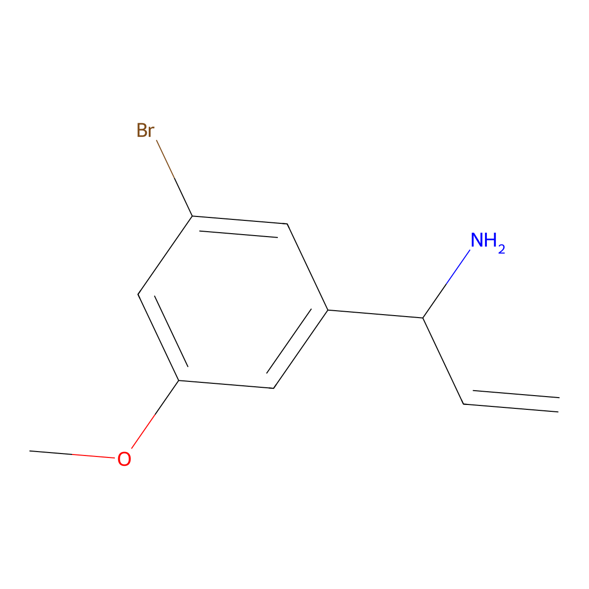 1-(5-Bromo-3-methoxyphenyl)prop-2-enylamine molecular structure, CAS 1391285-12-3
