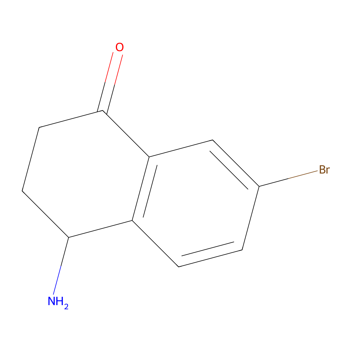 4-Amino-7-bromo-1,2,3,4-tetrahydronaphthalen-1-one molecular structure, CAS 1391285-47-4