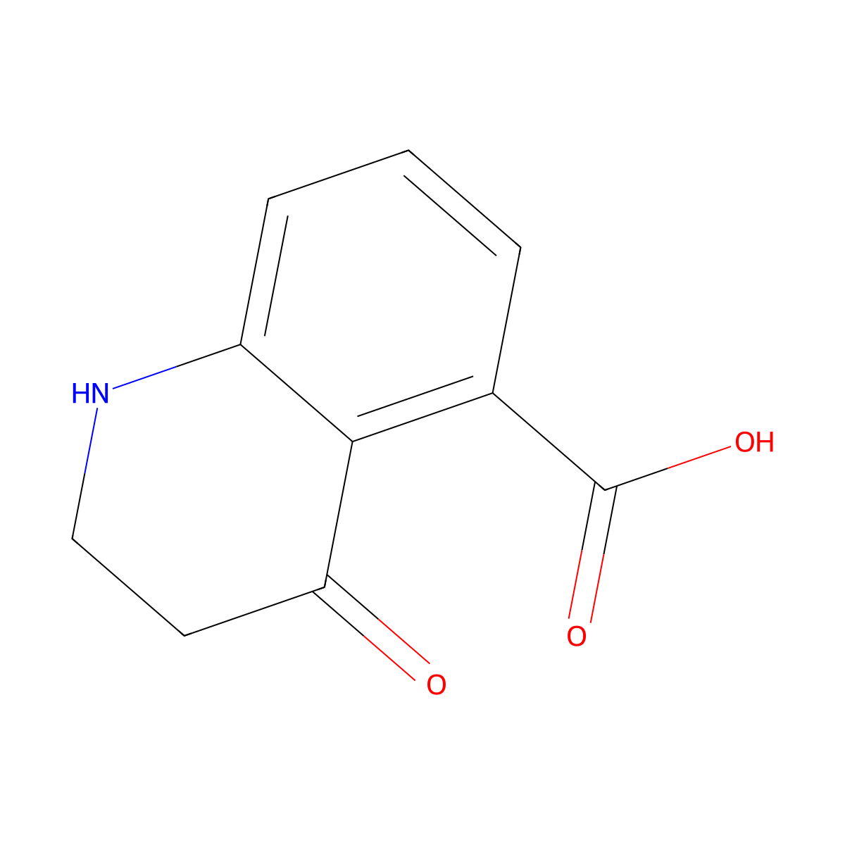 4-Oxo-1,2,3,4-tetrahydroquinoline-5-carboxylic acid molecular structure, CAS 1391287-16-3