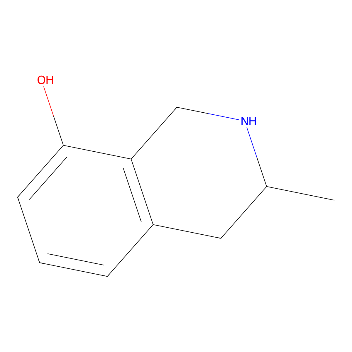 3-Methyl-1,2,3,4-tetrahydroisoquinolin-8-ol molecular structure, CAS 1391287-78-7