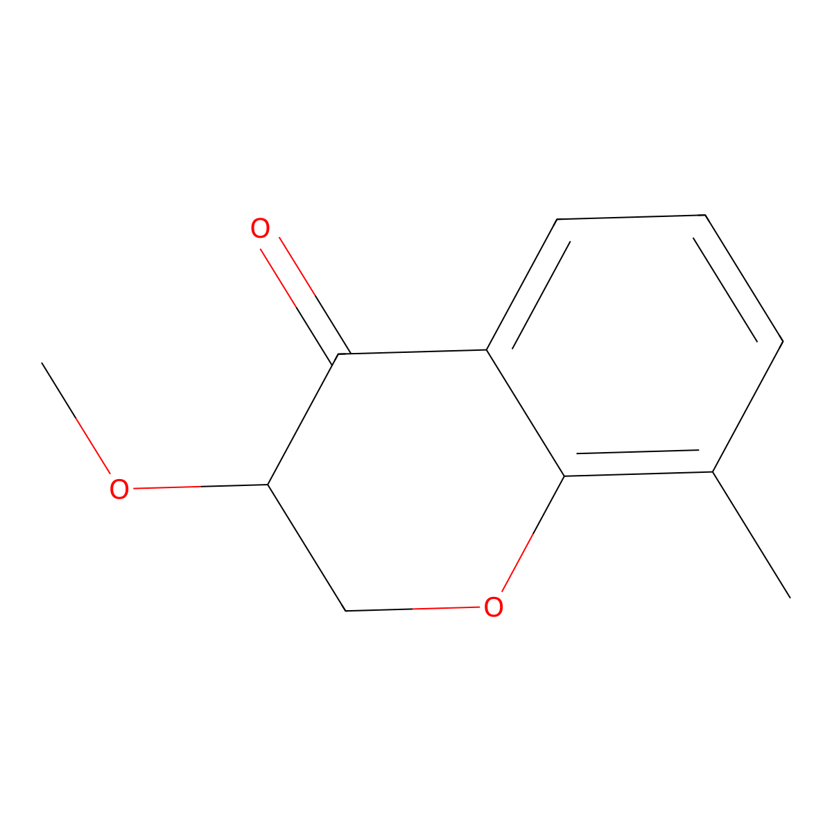 3-Methoxy-8-methyl-3,4-dihydro-2H-1-benzopyran-4-one molecular structure, CAS 1391289-20-5