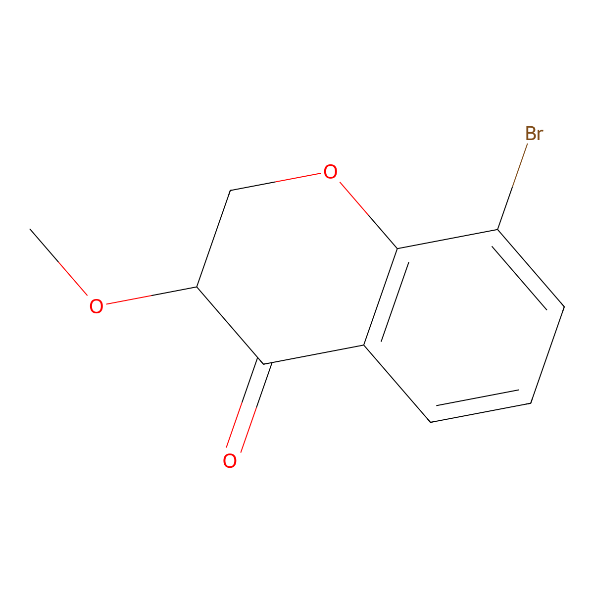 8-Bromo-3-methoxy-3,4-dihydro-2H-1-benzopyran-4-one molecular structure, CAS 1391289-53-4