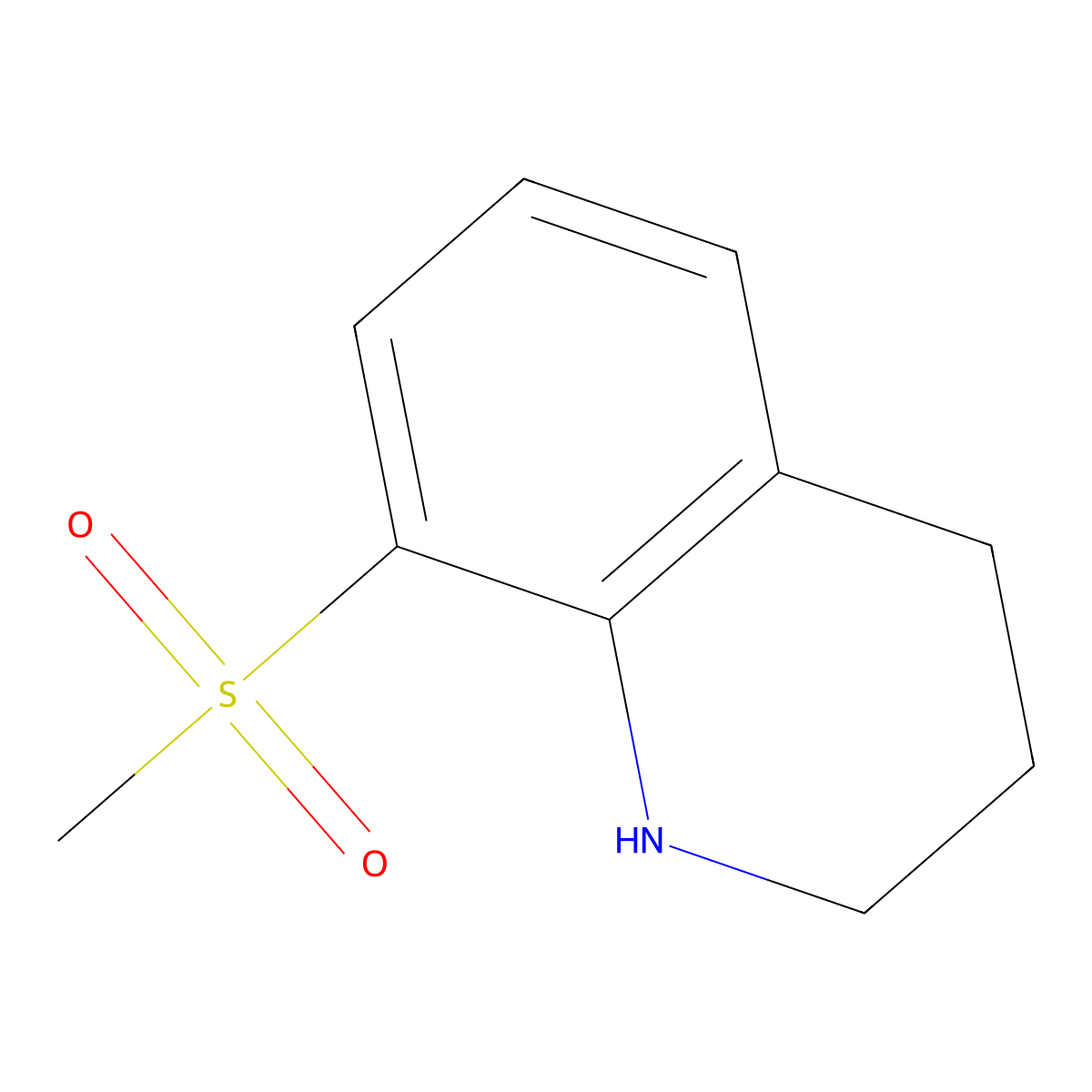 8-Methanesulfonyl-1,2,3,4-tetrahydroquinoline molecular structure, CAS 1391291-94-3