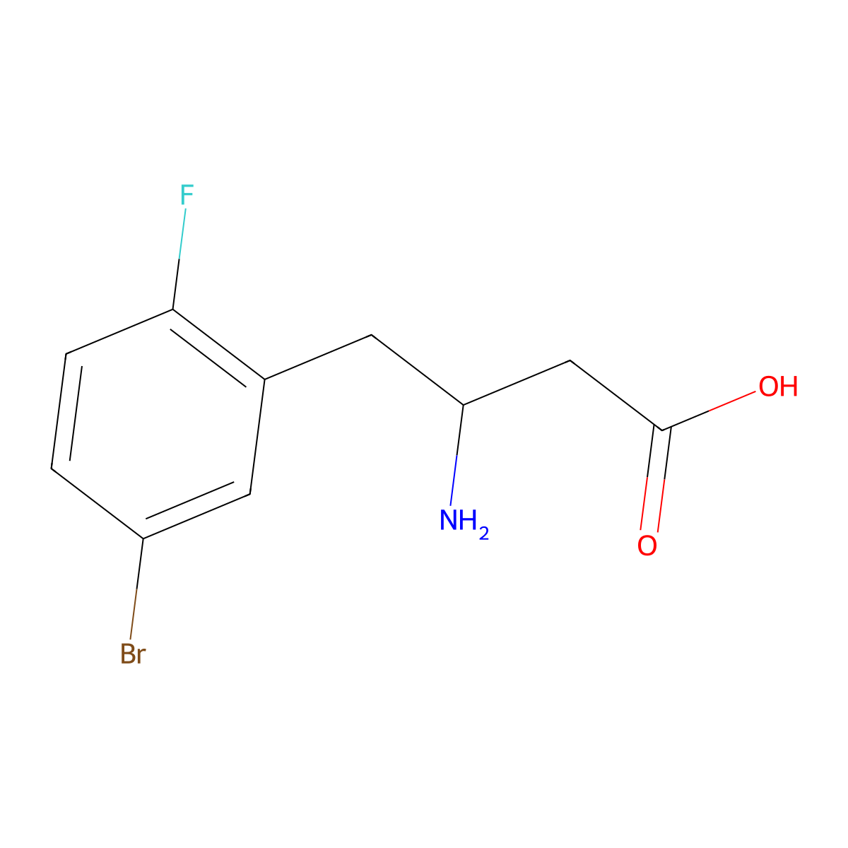 3-Amino-4-(5-bromo-2-fluorophenyl)butyric Acid molecular structure, CAS 1391305-59-1