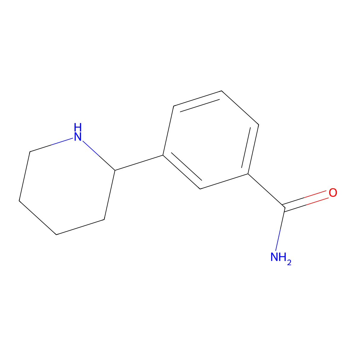 3-(Piperidin-2-yl)benzamide molecular structure, CAS 1391309-76-4