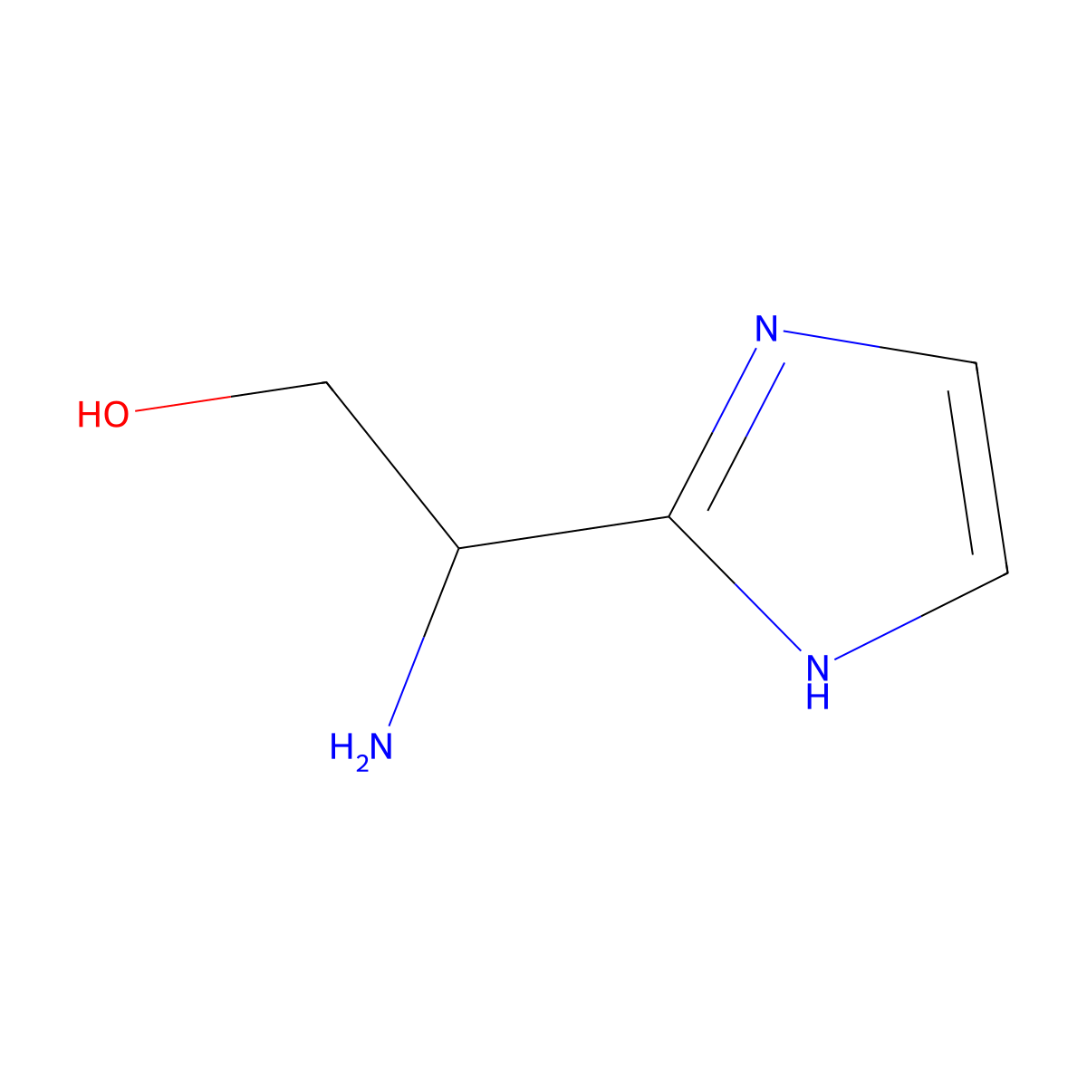 2-Amino-2-(1H-imidazol-2-yl)ethan-1-ol molecular structure, CAS 1391310-19-2