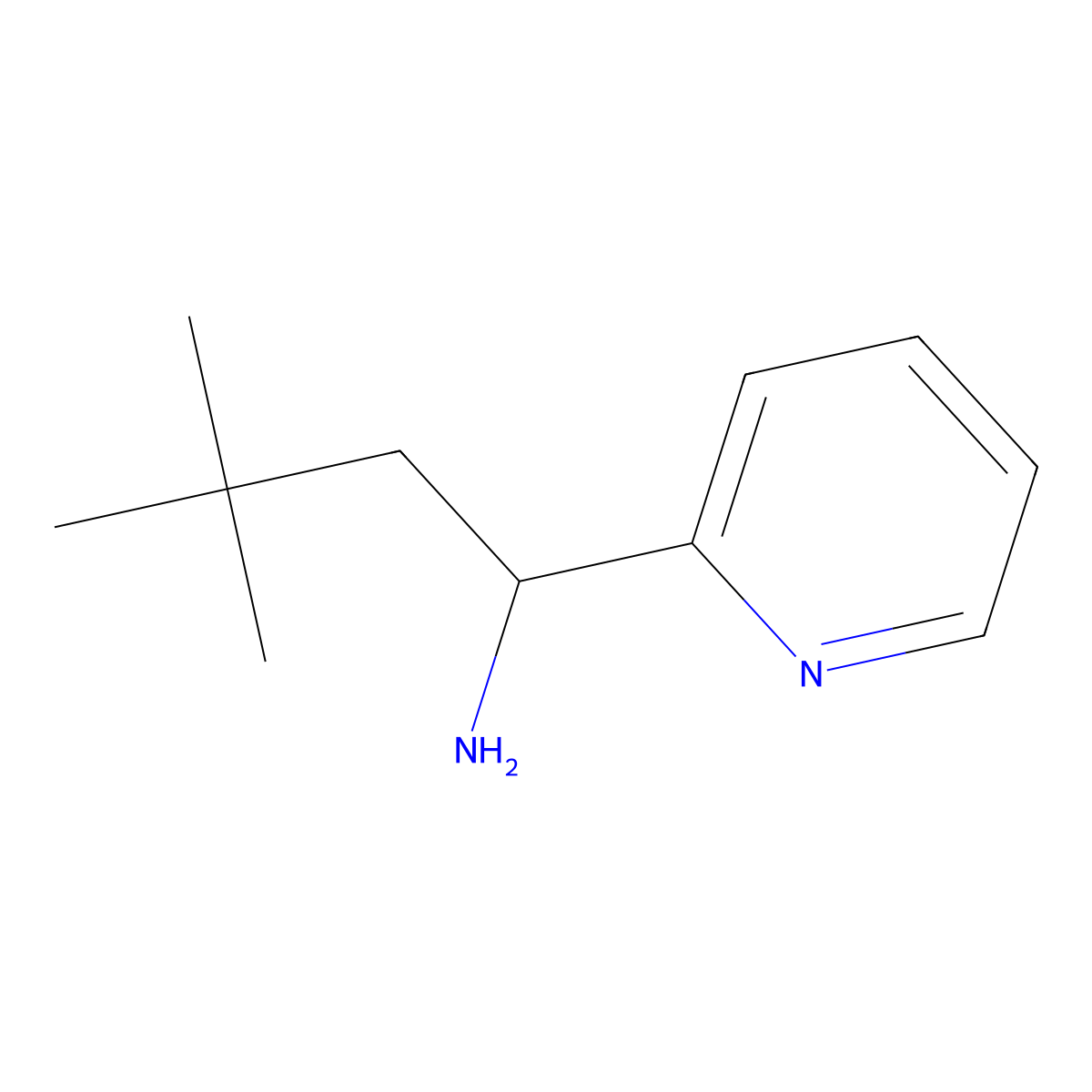 3,3-Dimethyl-1-(pyridin-2-yl)butan-1-amine molecular structure, CAS 1391315-65-3