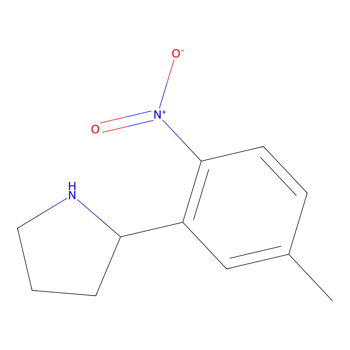 2-(5-Methyl-2-nitrophenyl)pyrrolidine molecular structure, CAS 1391316-04-3