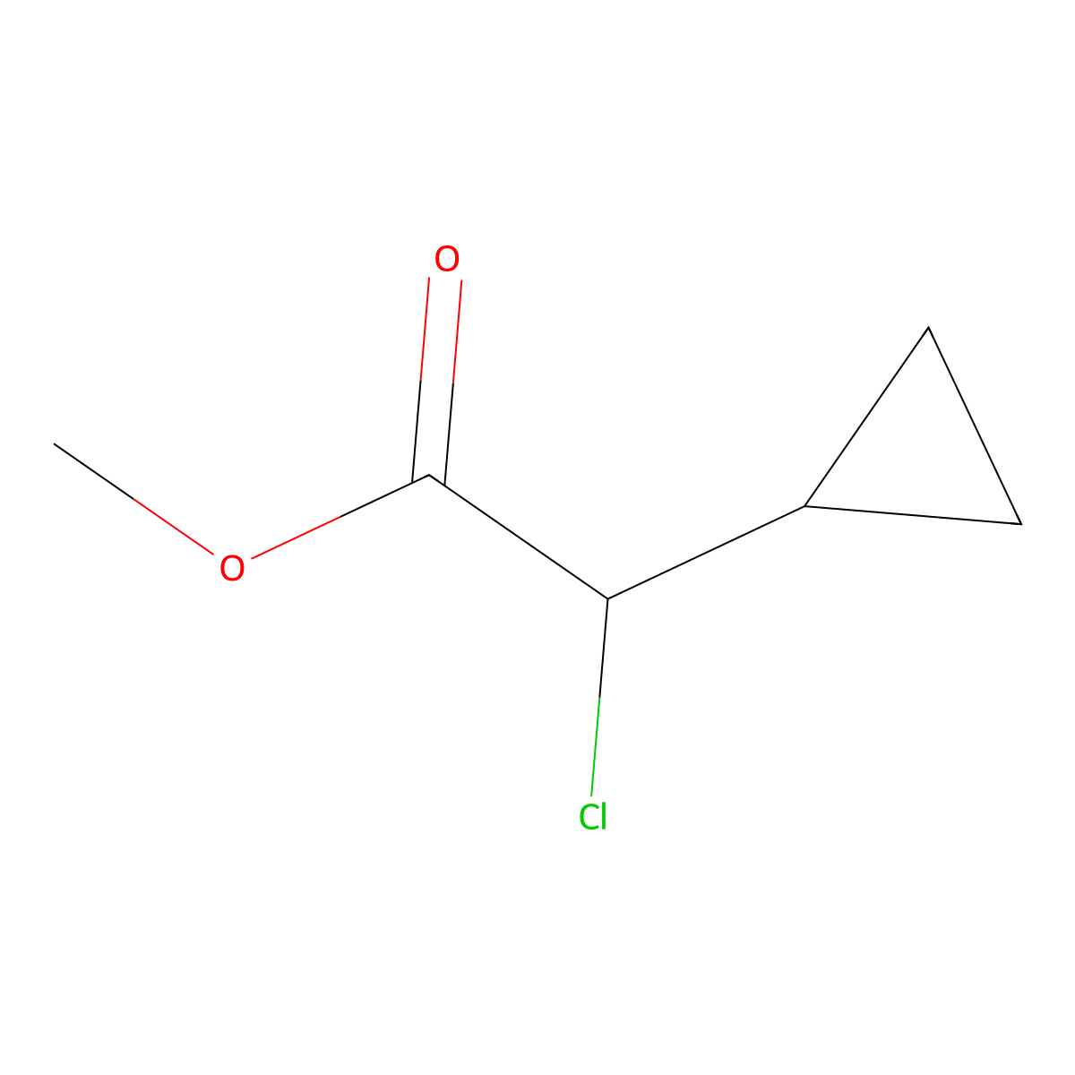 Methyl 2-chloro-2-cyclopropylacetate molecular structure, CAS 139132-18-6