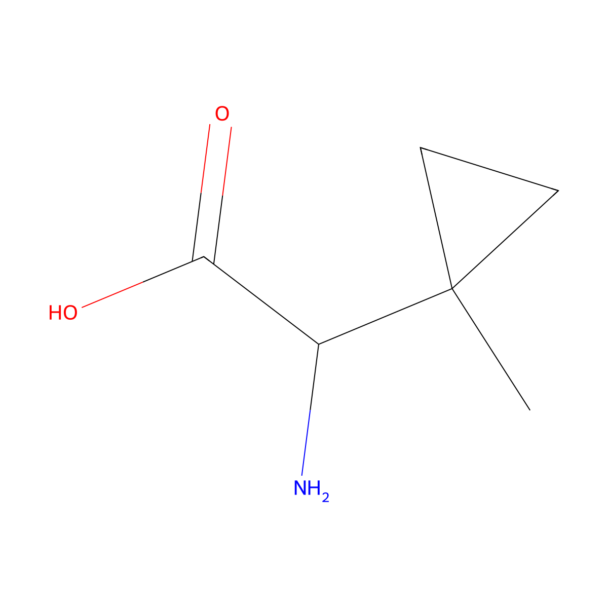 2-(1-Methylcyclopropyl)glycine molecular structure, CAS 139132-43-7