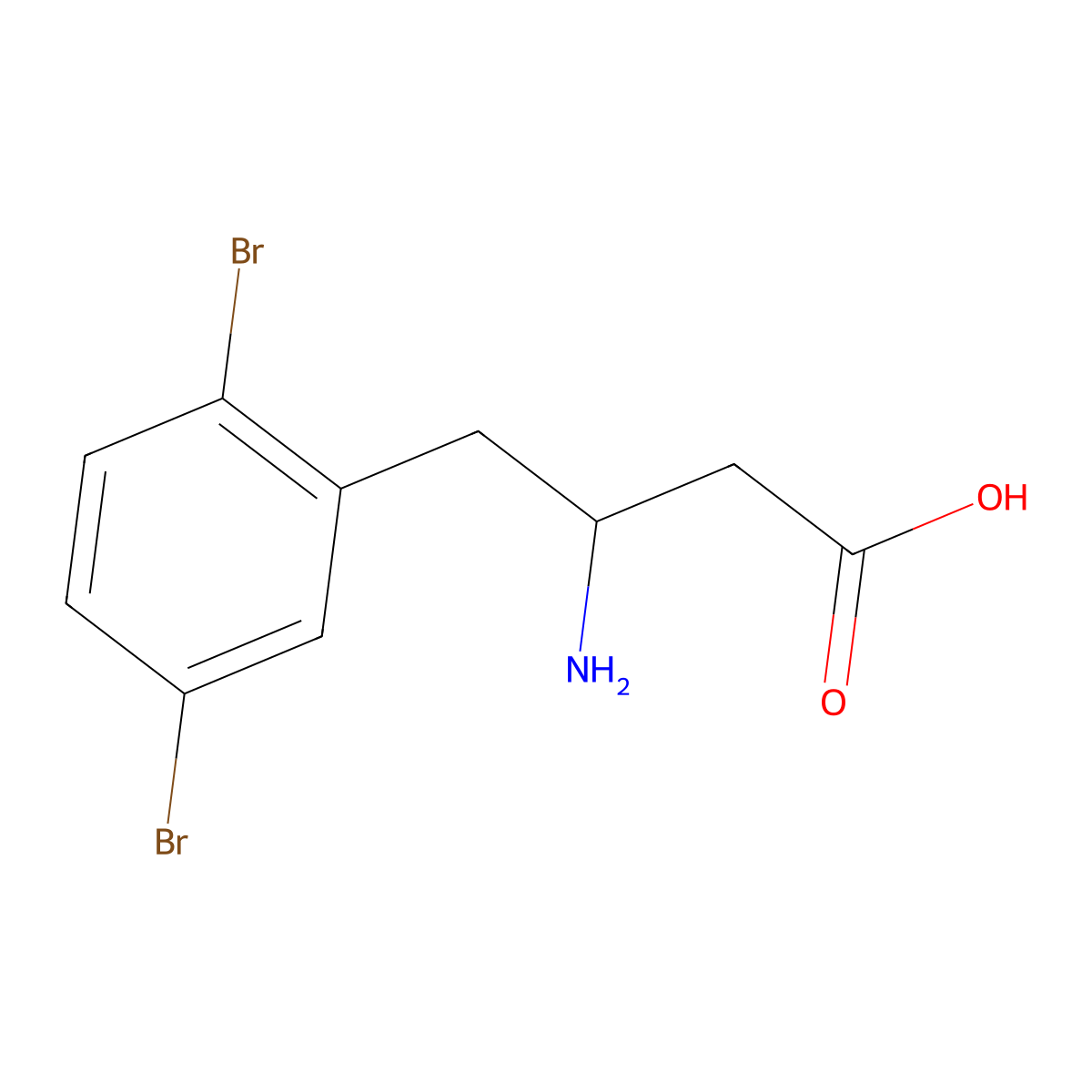 3-Amino-4-(2,5-dibromophenyl)butyric Acid molecular structure, CAS 1391320-42-5