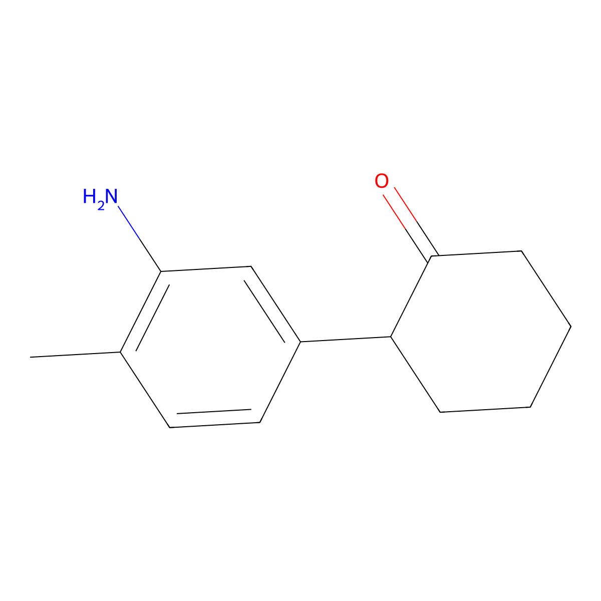 2-(3-Amino-4-methylphenyl)cyclohexan-1-one molecular structure, CAS 1391323-44-6