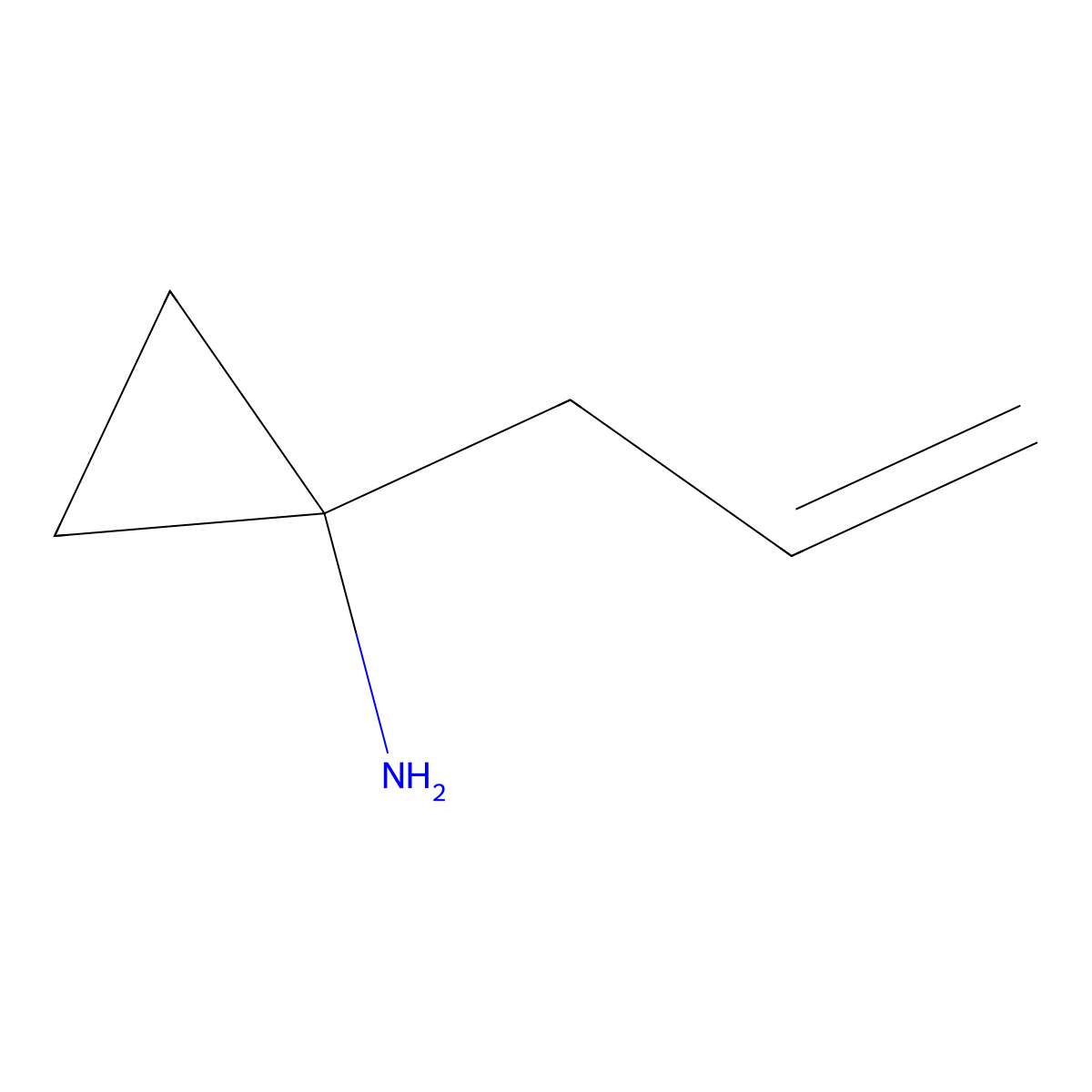 1-(Prop-2-en-1-yl)cyclopropan-1-amine molecular structure, CAS 1391323-85-5
