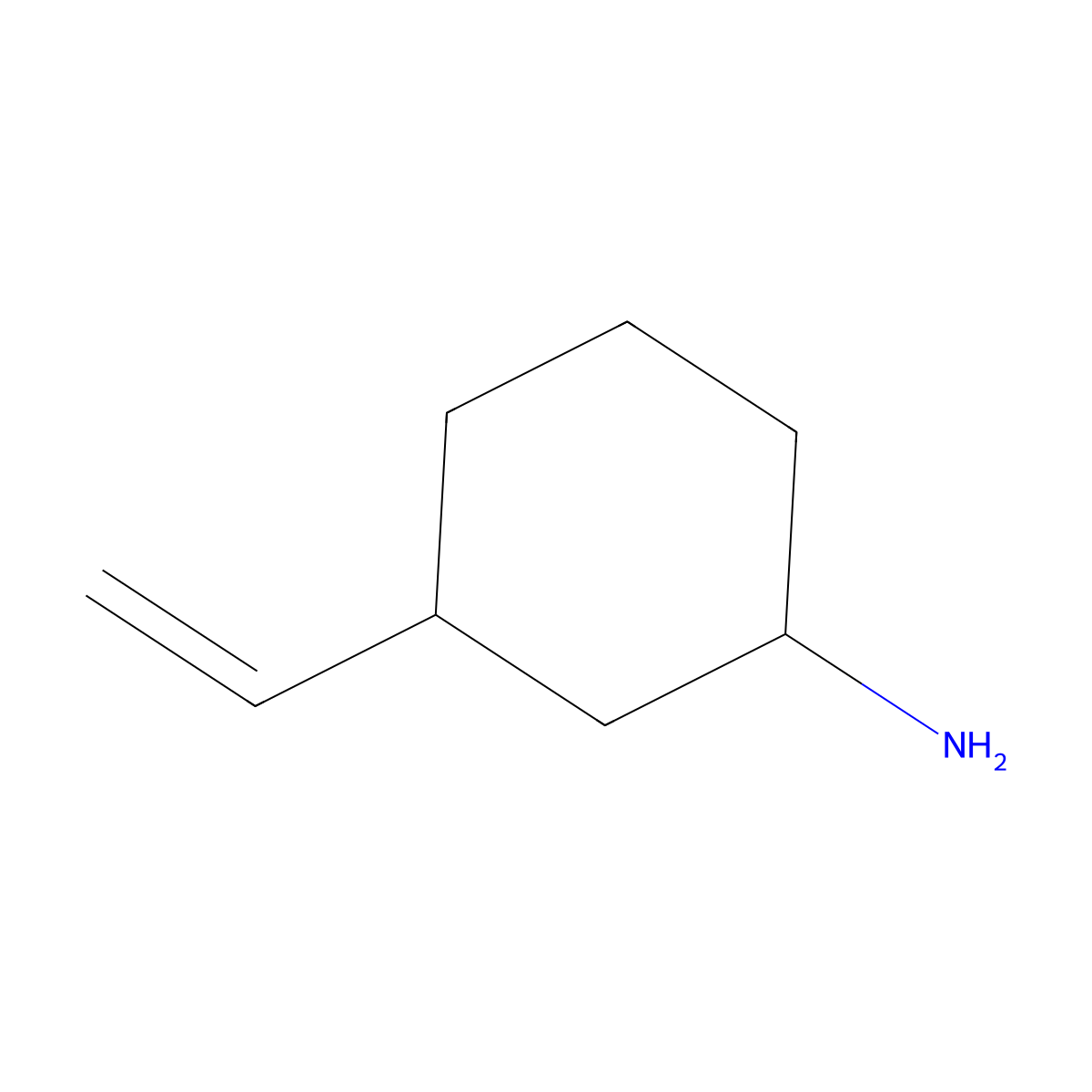 3-Ethenylcyclohexan-1-amine molecular structure, CAS 1391328-84-9
