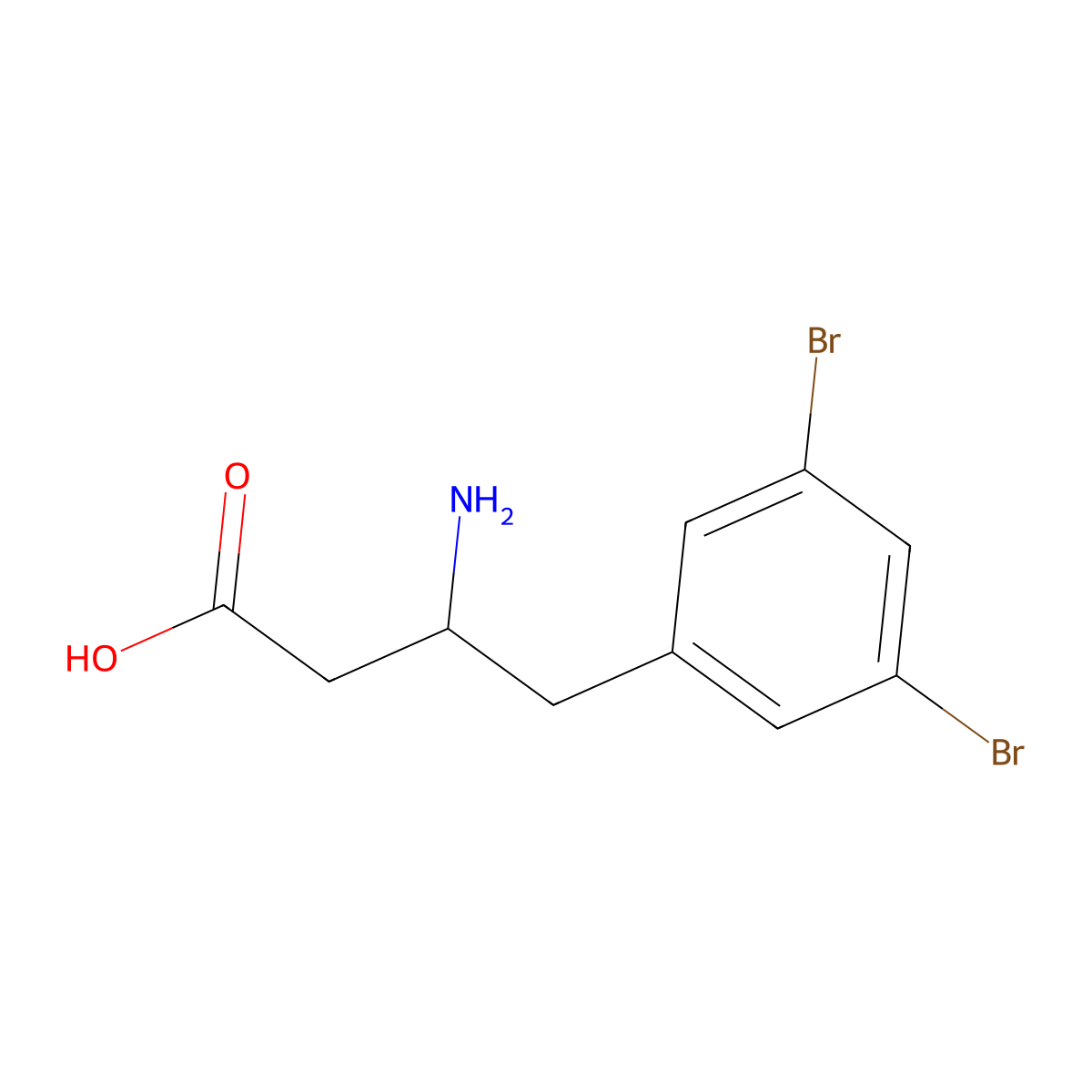 3-Amino-4-(3,5-dibromophenyl)butyric Acid molecular structure, CAS 1391329-92-2