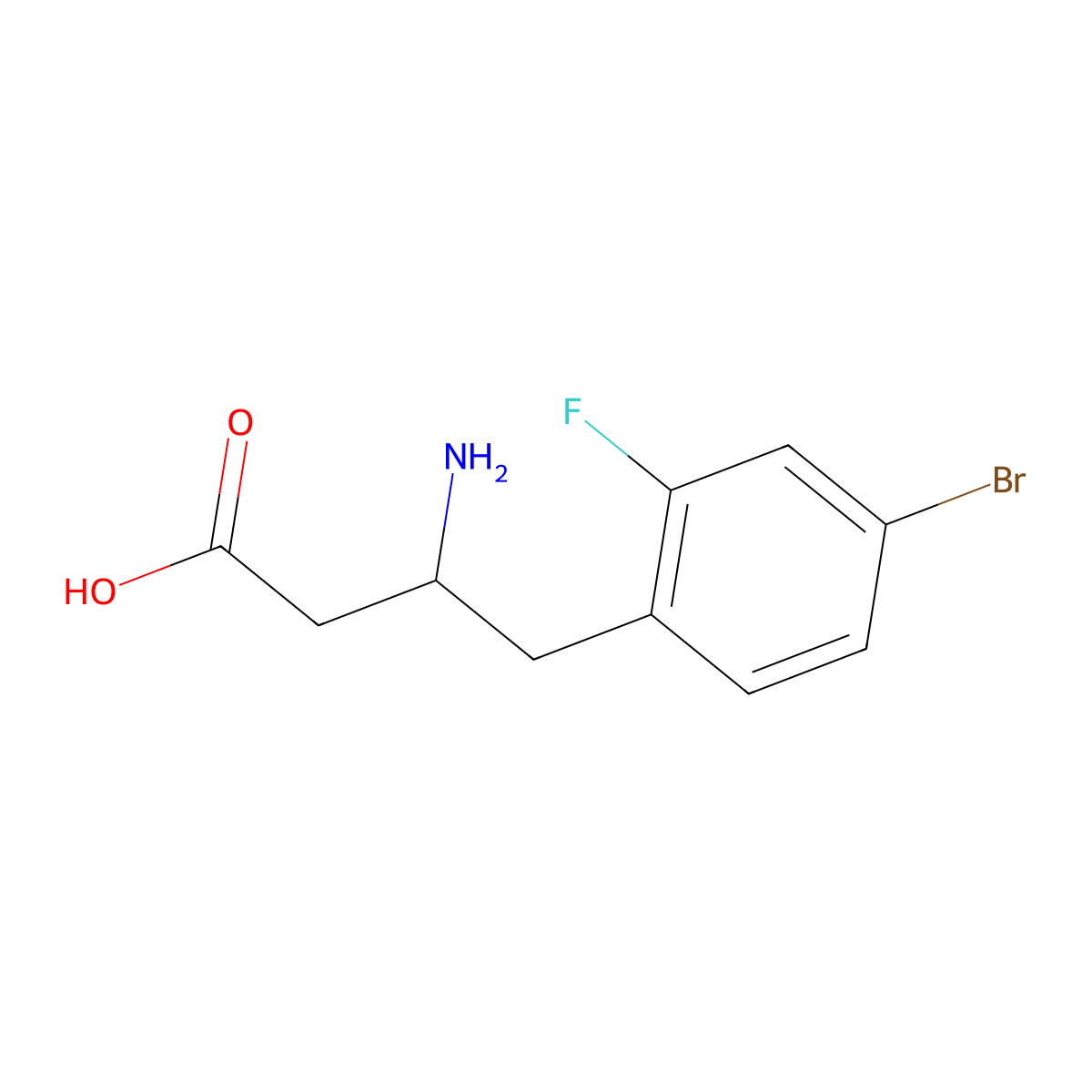 3-Amino-4-(4-bromo-2-fluorophenyl)butyric Acid molecular structure, CAS 1391329-97-7