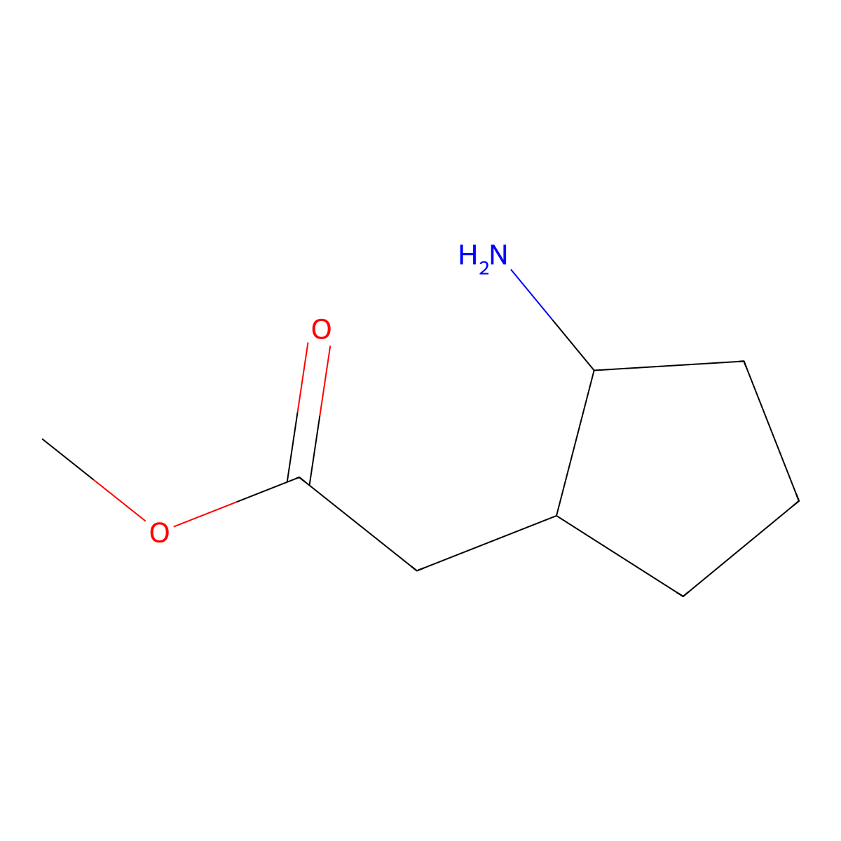 Methyl 2-(2-aminocyclopentyl)acetate molecular structure, CAS 1391331-99-9