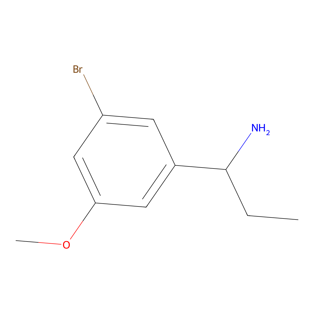 1-(3-Bromo-5-methoxyphenyl)propan-1-amine molecular structure, CAS 1391333-35-9