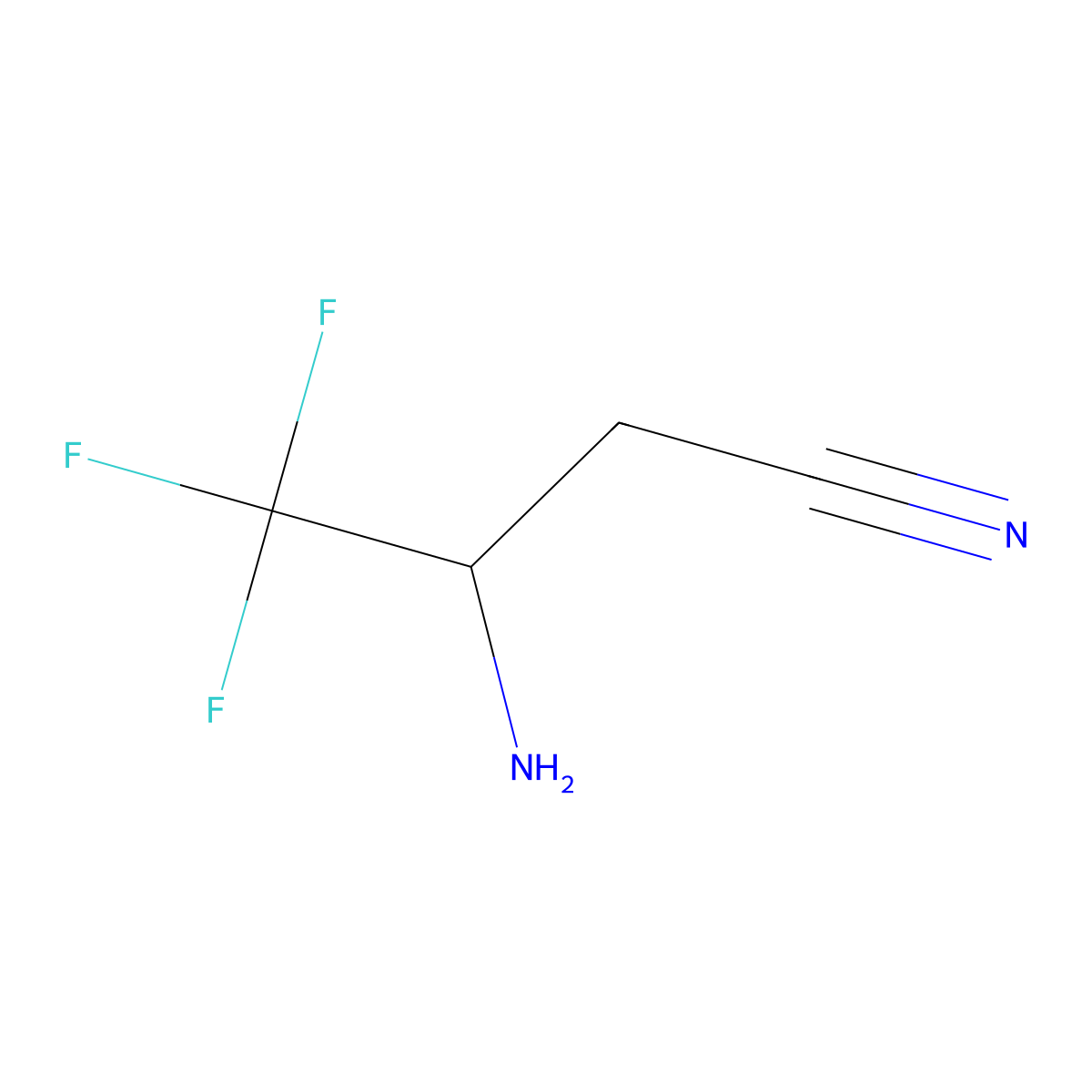 3-Amino-4,4,4-trifluorobutanenitrile molecular structure, CAS 1391333-68-8