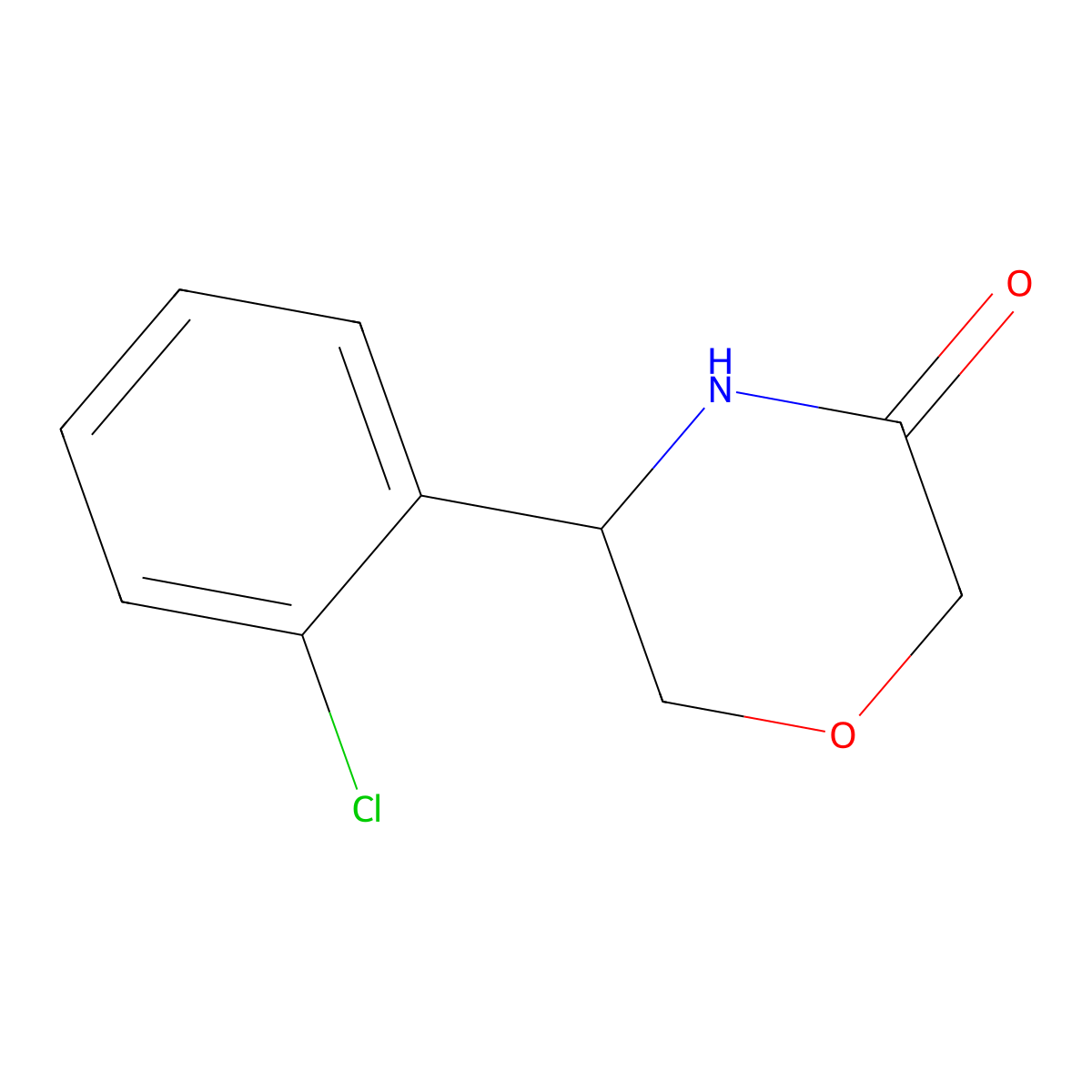 5-(2-Chlorophenyl)morpholin-3-one molecular structure, CAS 1391335-81-1
