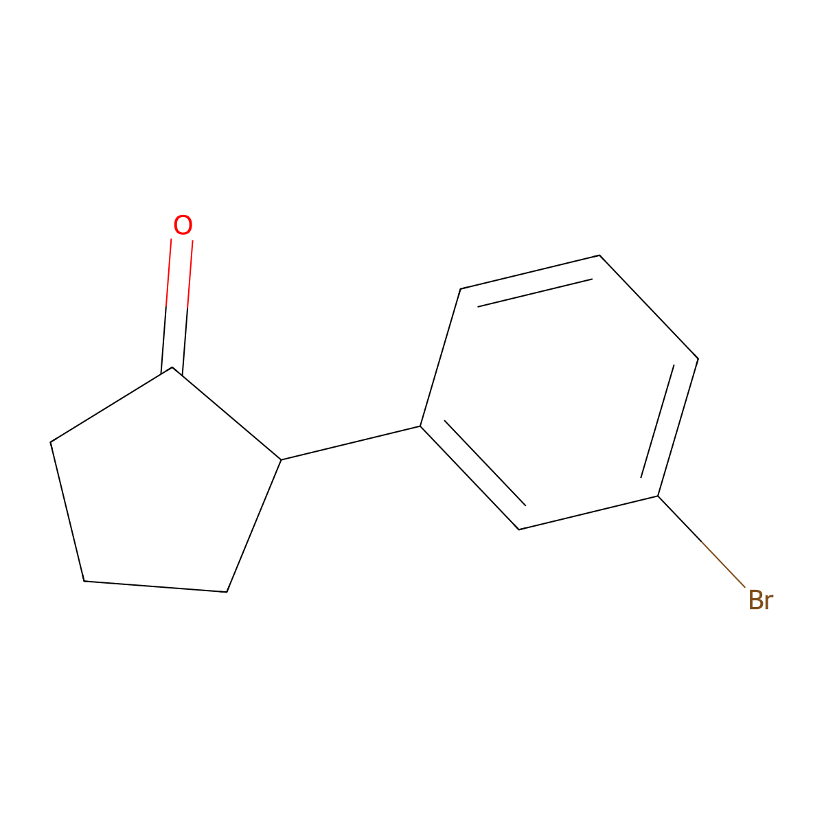 2-(3-Bromophenyl)cyclopentanone molecular structure, CAS 1391338-56-9