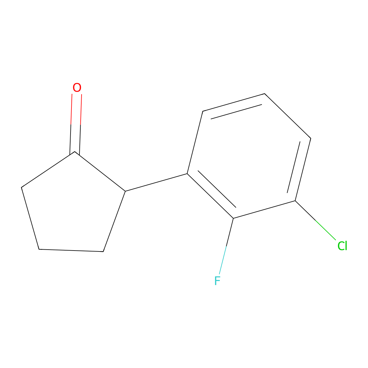 2-(3-Chloro-2-fluorophenyl)cyclopentanone molecular structure, CAS 1391339-26-6