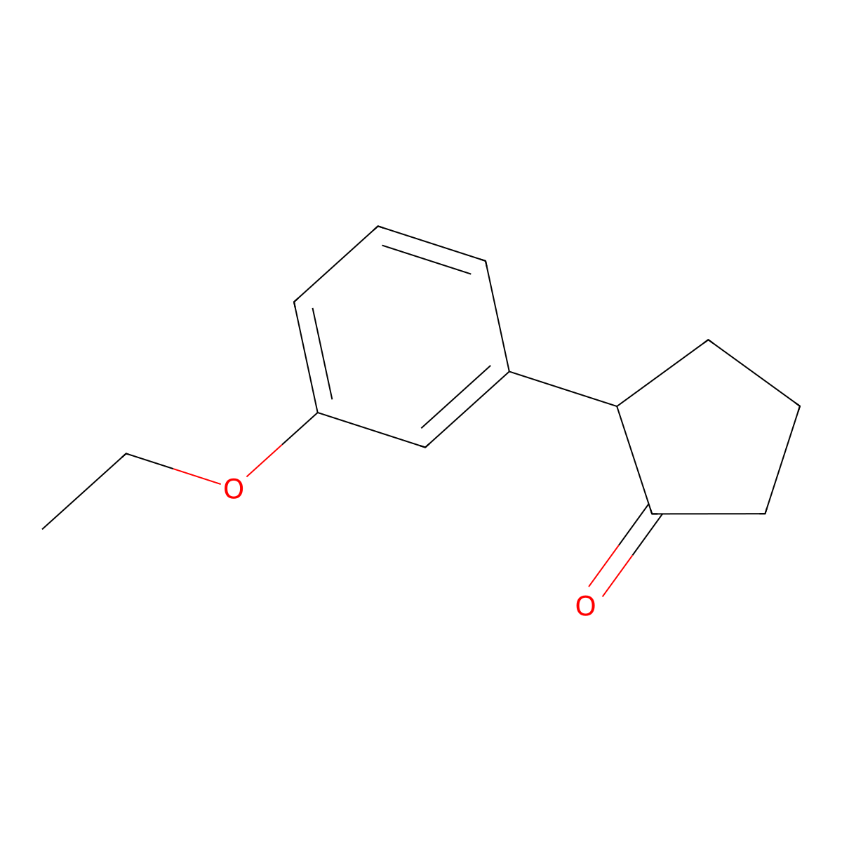 2-(3-Ethoxyphenyl)cyclopentan-1-one molecular structure, CAS 1391347-88-8